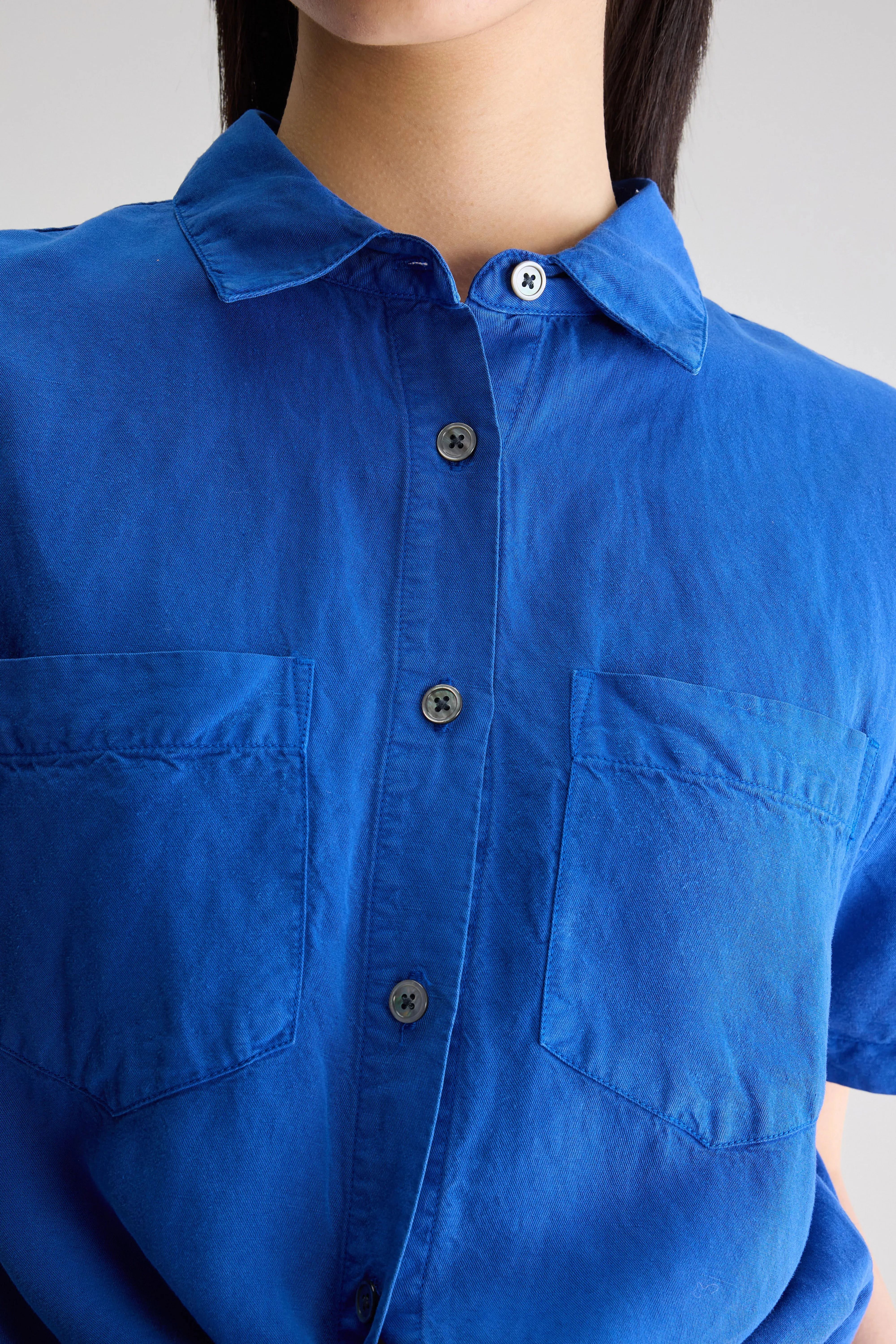 Pedra short-sleeve jumpsuit (251 / W / LAZULI) Warm Tone