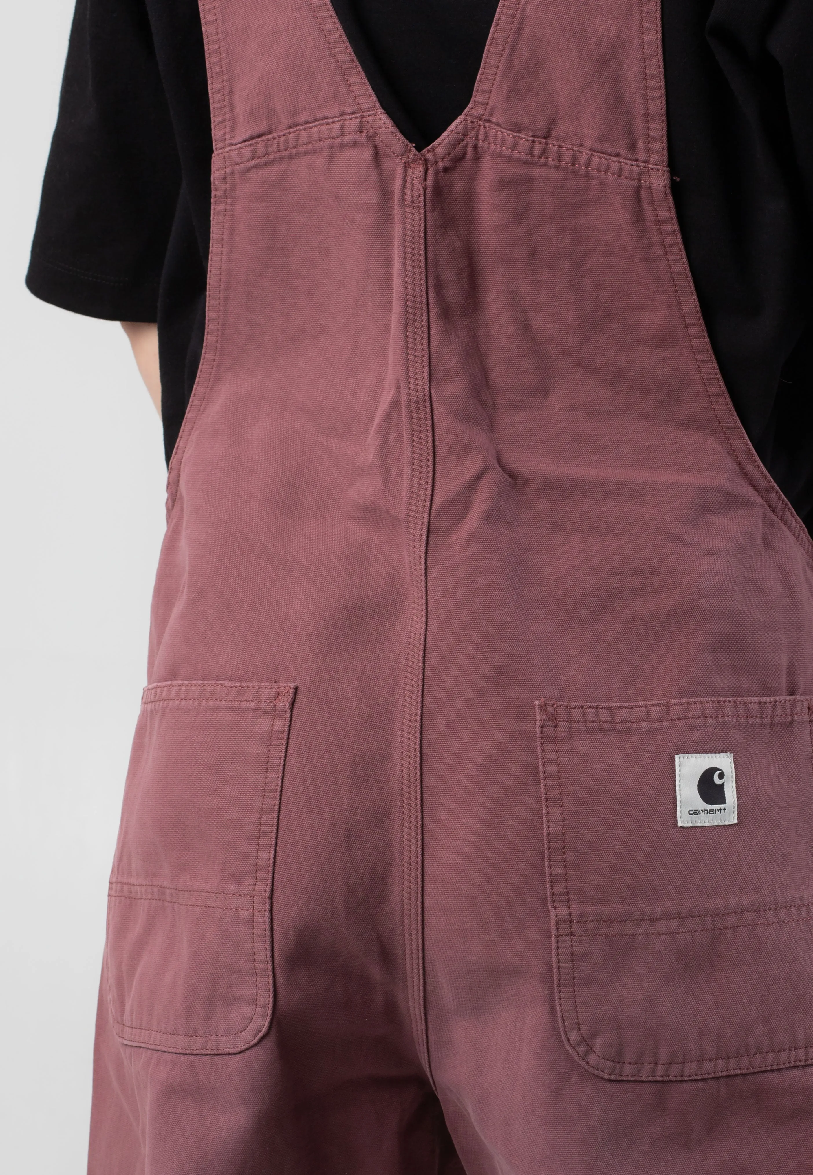 Perfect Look Carhartt WIP - W' Bib Overall Straight Stone Canvas Dusky Pink - Dungarees