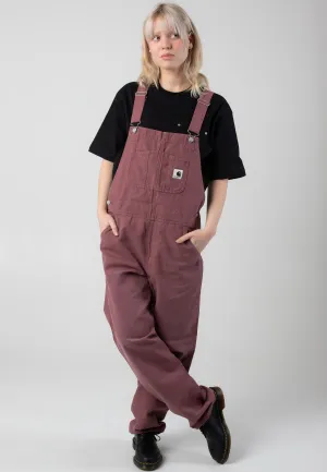 Carhartt WIP - W' Bib Overall Straight Stone Canvas Dusky Pink - Dungarees Cozy Comfort Urban Cool