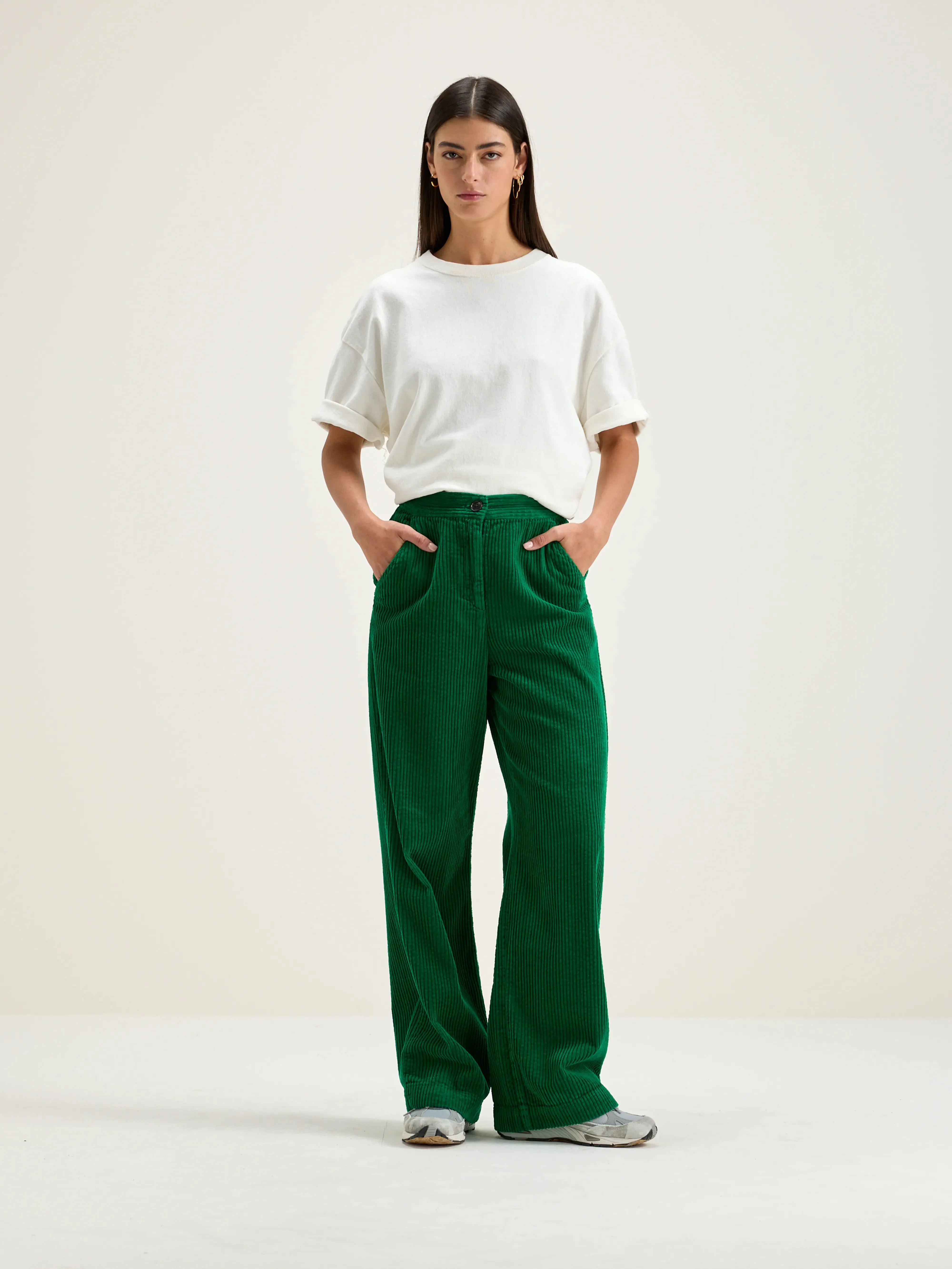 Perfect Look Gabor straight wide trousers (242 / W / CHLOROPHILE)
