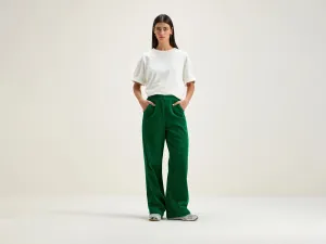 Gabor straight wide trousers (242 / W / CHLOROPHILE) Wide-leg cut