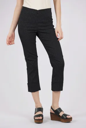 Verona Crop Pant, Black Stripe Freedom Motion Seasonless wear