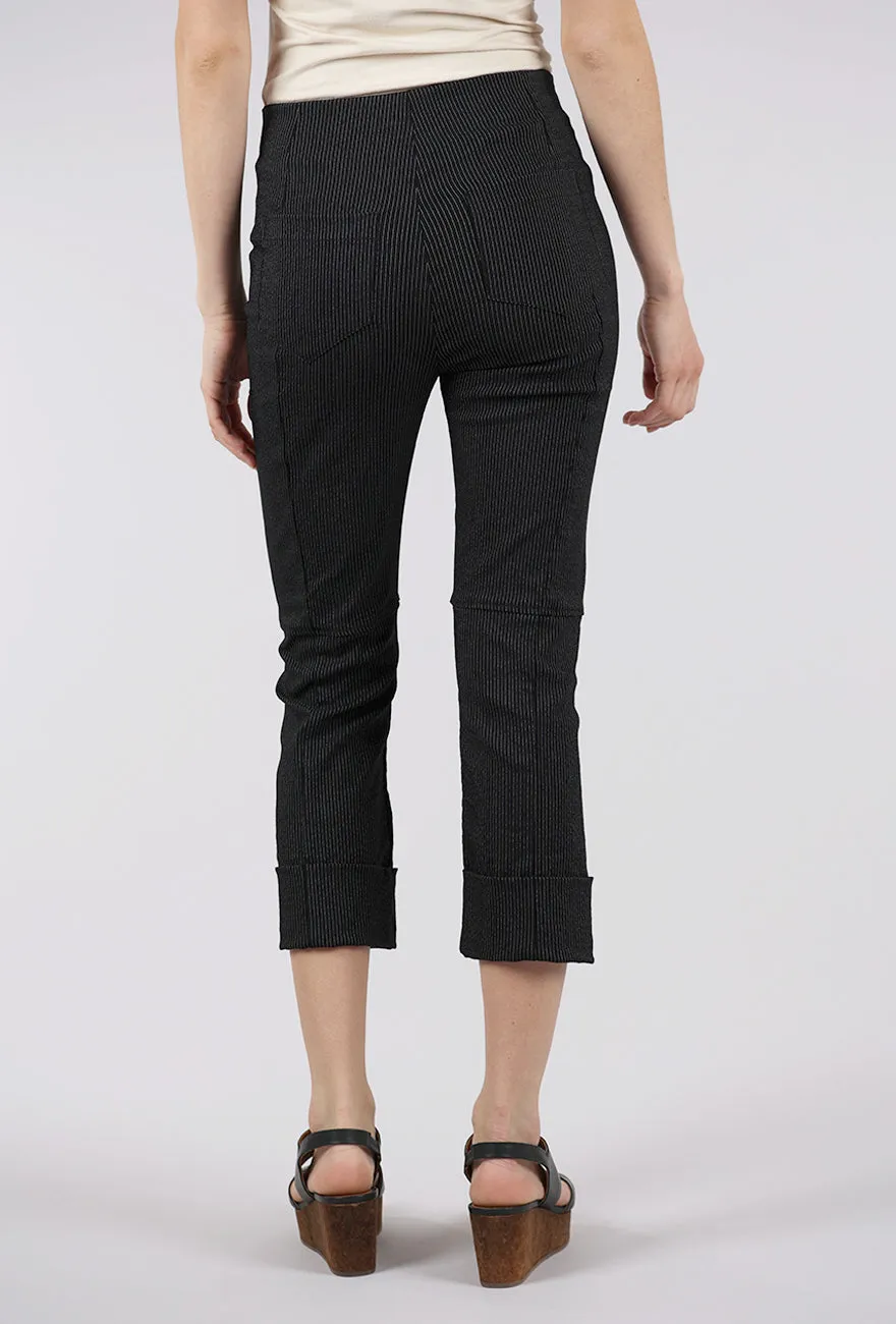Perfect Look Verona Crop Pant, Black Stripe