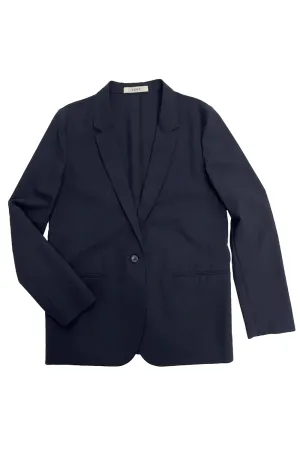Perfect Navy Blazer Statement Outerwear Faux Fur Collar