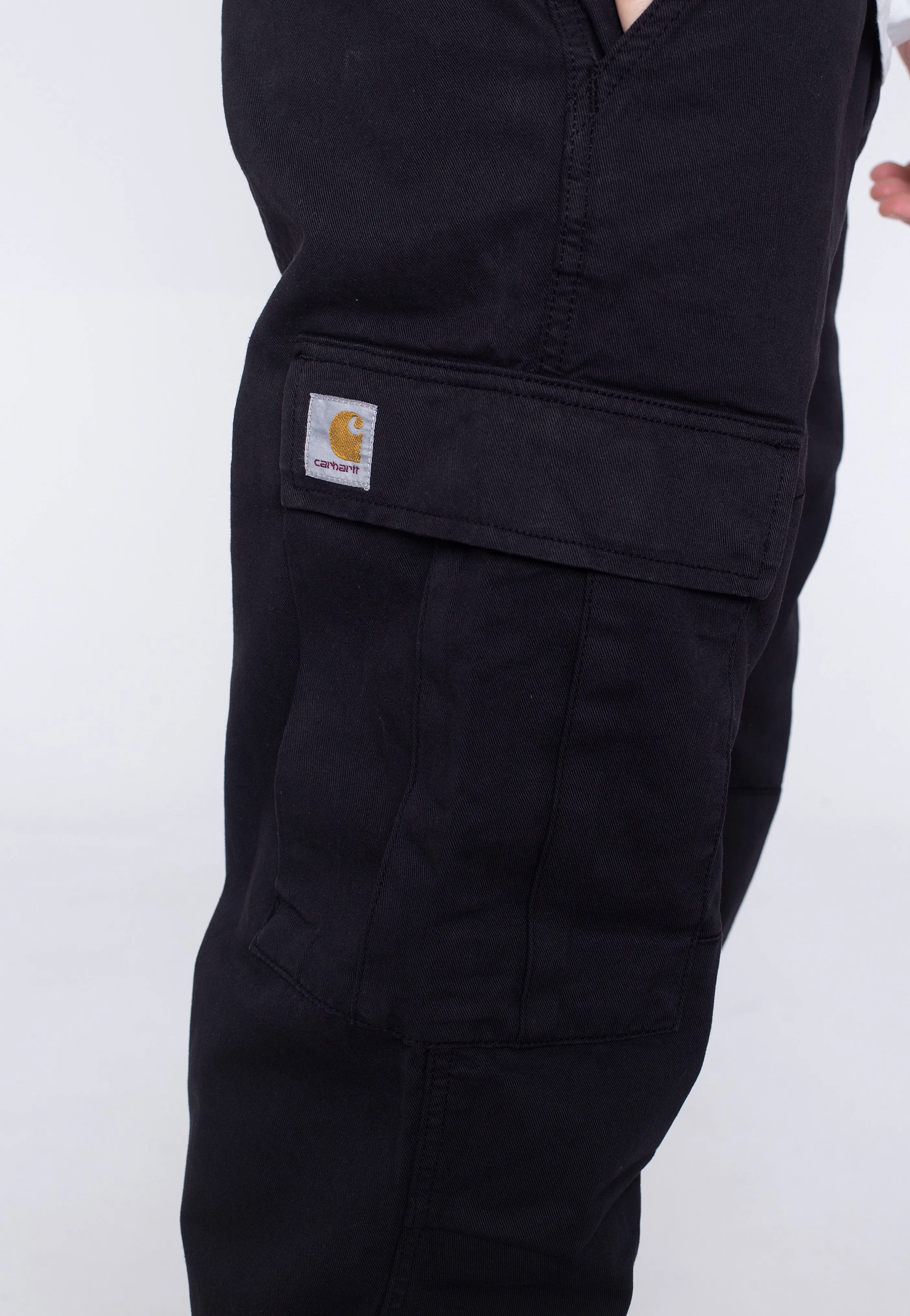Perfect Stretch Carhartt WIP - Regular Cargo Garment Dyed Black - Pants