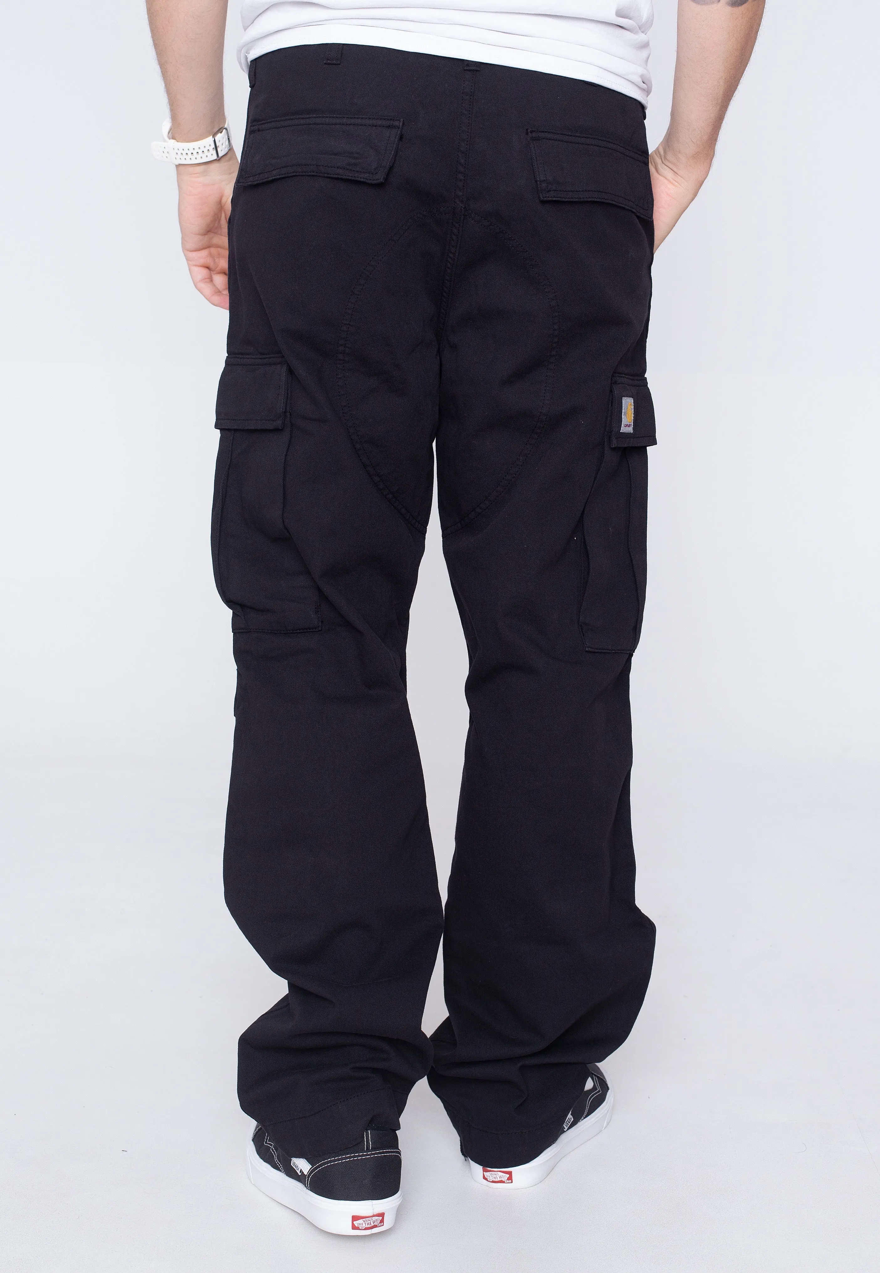 Perfect Stretch Carhartt WIP - Regular Cargo Garment Dyed Black - Pants