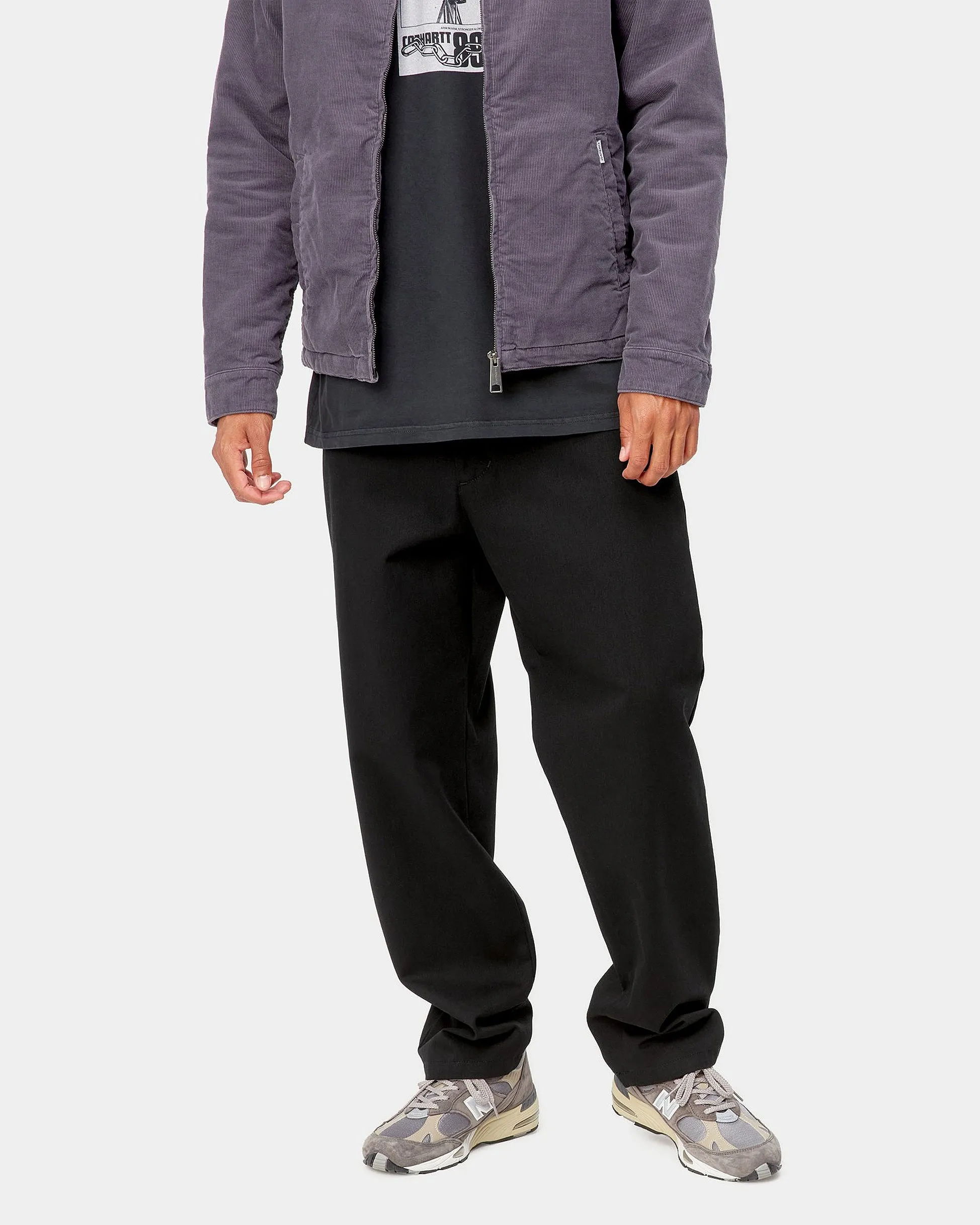 Carhartt WIP Calder Pant Relaxed Tapered Mens Trousers - Black Rinsed | Carhartt WIP Chinos & Non-Denim Pants | JEANSTORE
