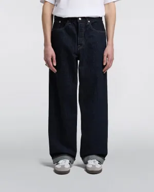 Edwin Made In Japan Wide Pant Loose Mens Jeans - 14oz Kurabo Recycled Red Selvage Denim / Blue Rinsed | Edwin Jeans | JEANSTORE