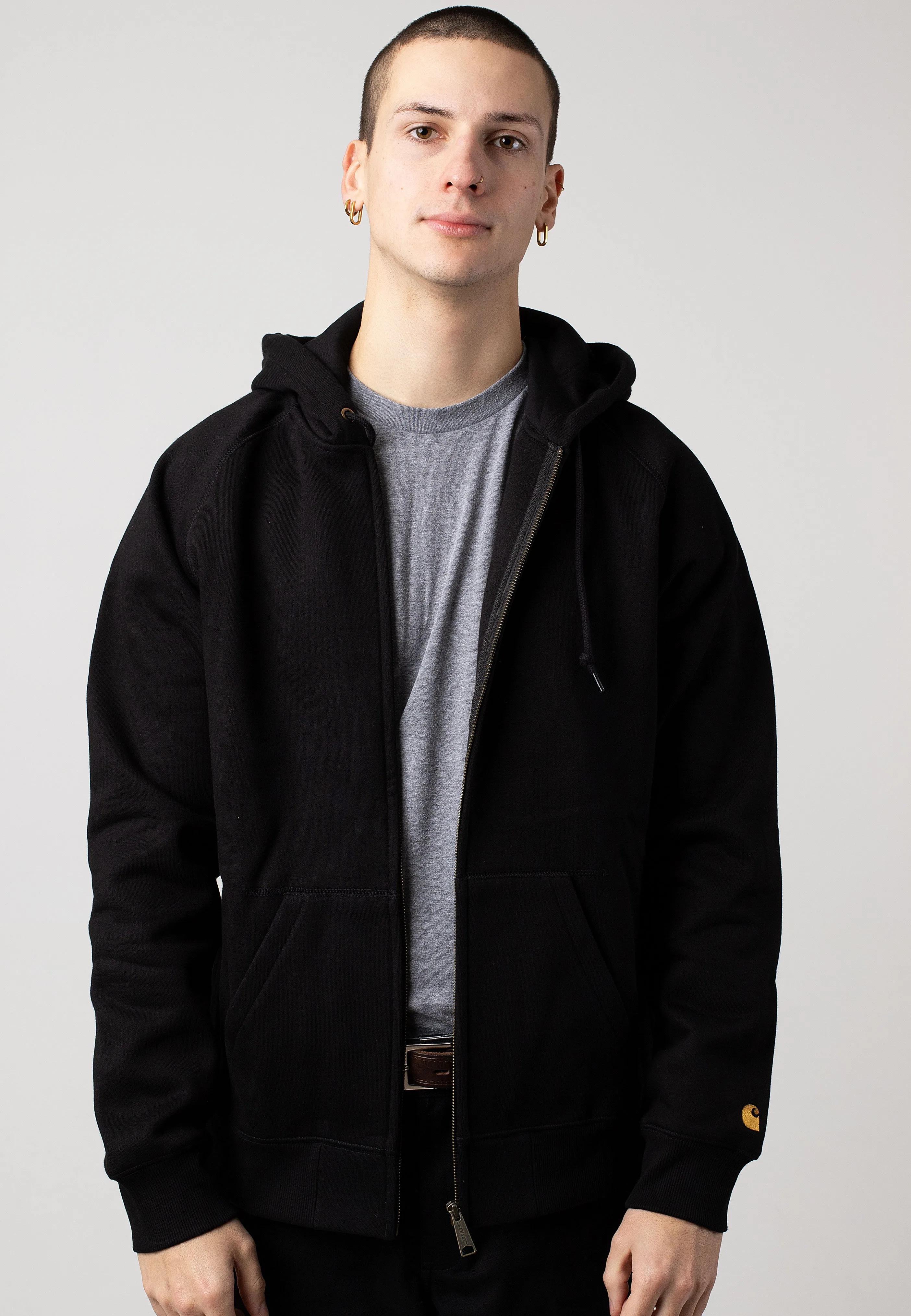 personalized option Carhartt WIP - Hooded Chase Black/Gold - Jacket