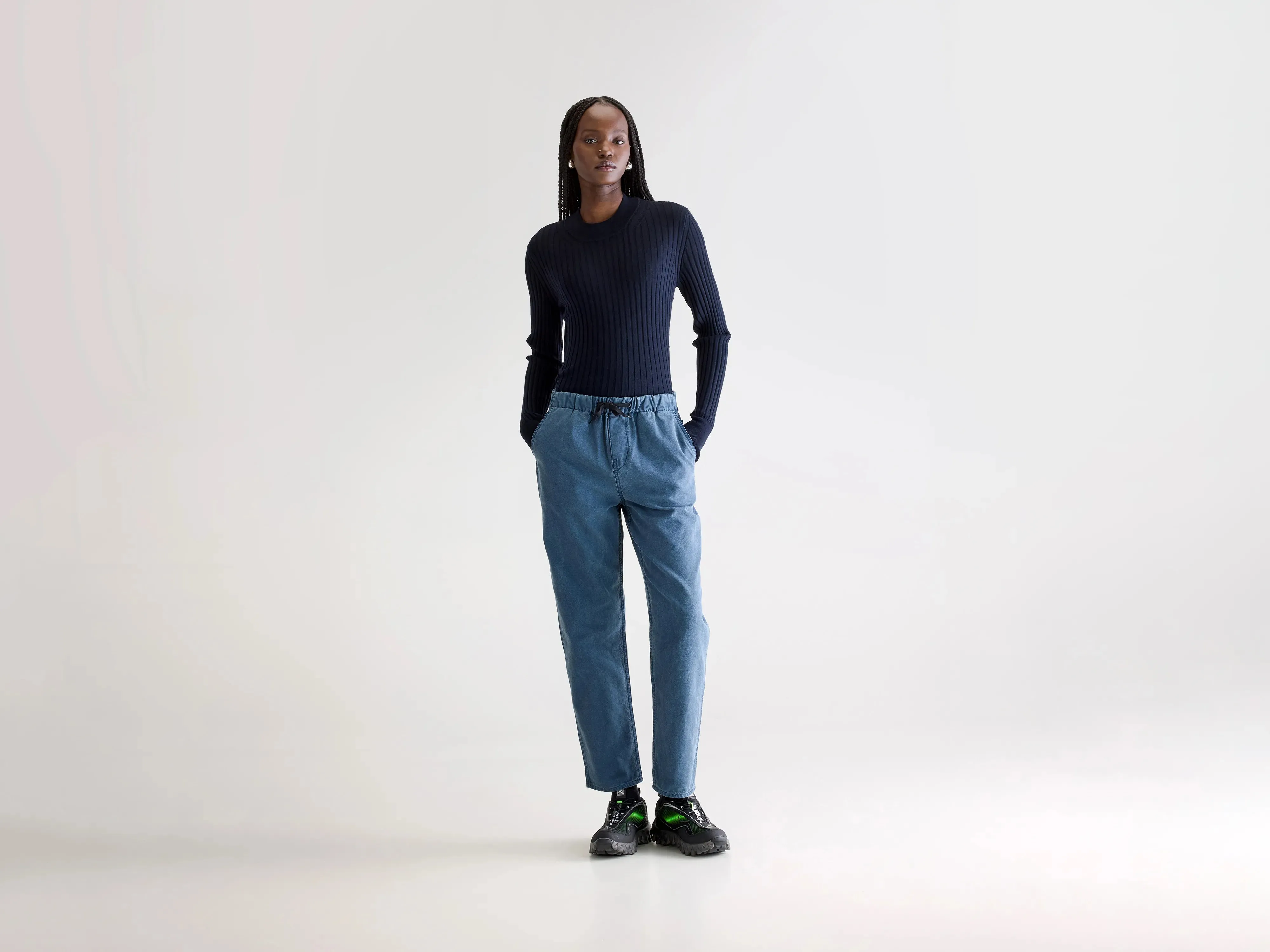 Pizzy relaxed trousers (252 / W / BLUES) Walk Friendly