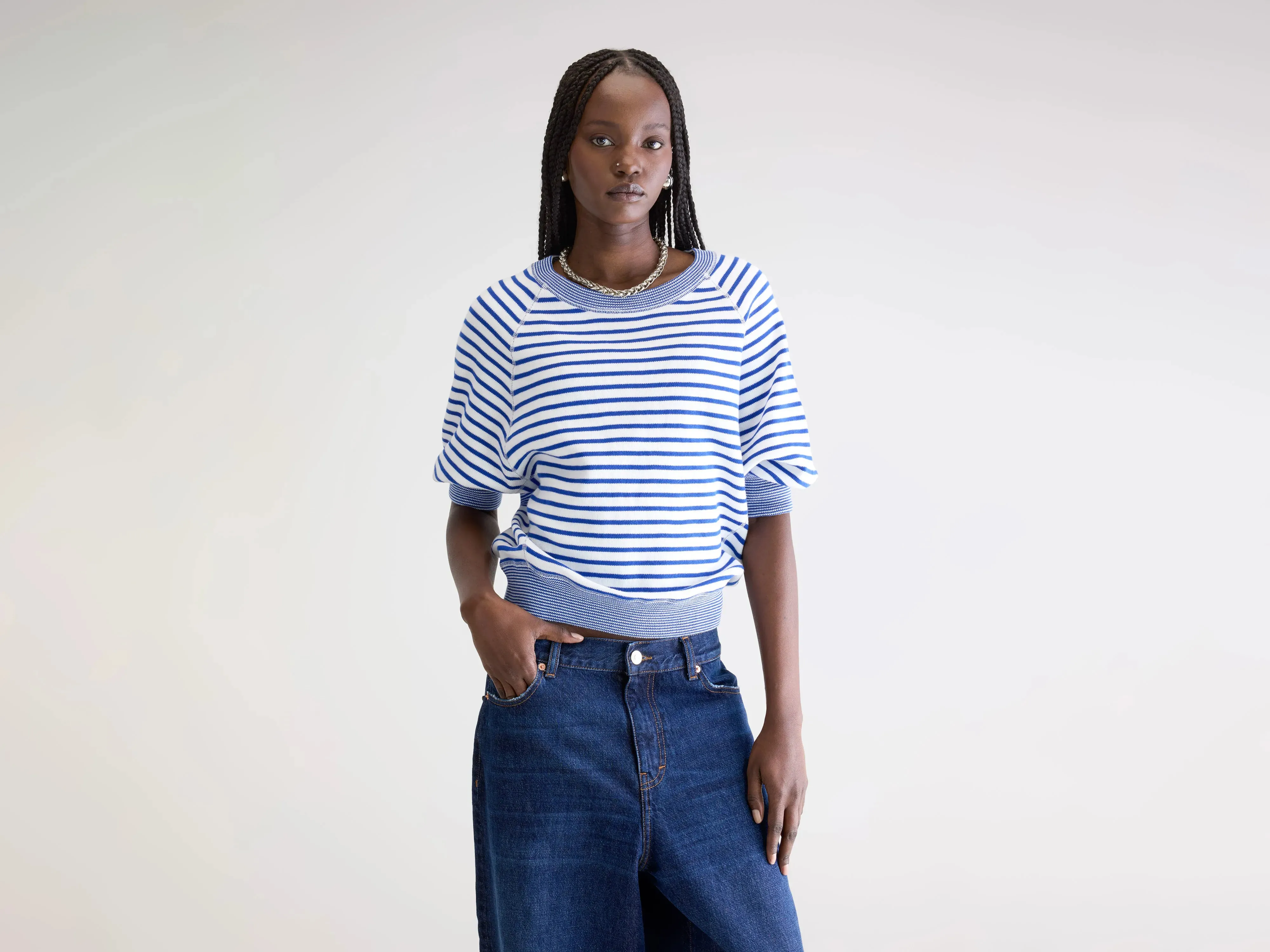 adults' Travel Bold Anglet crew-neck sweater (242 / W / STRIPE A)