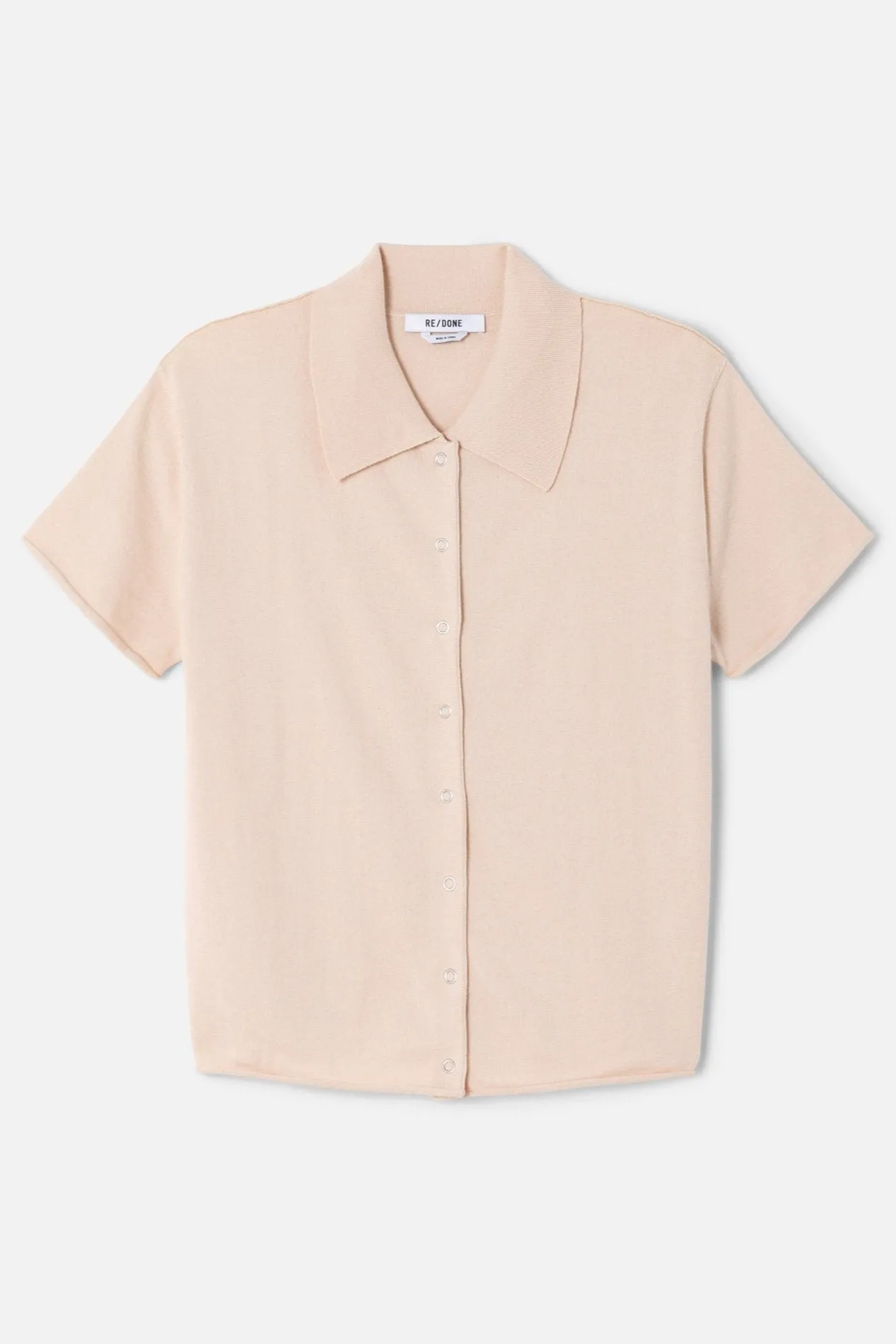 Lightweight button-up top Soft-touch fabric Conway Light Pink Polo