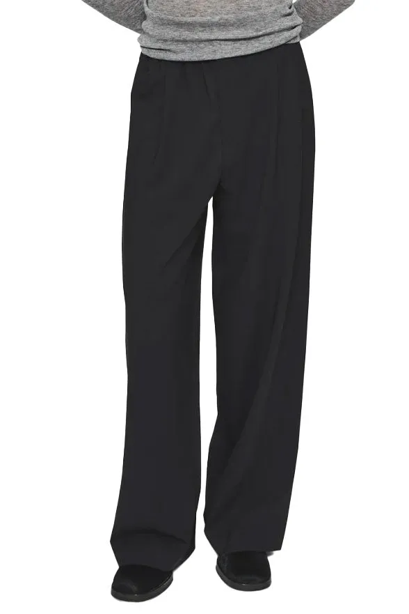 Pleated Black Pull On Pant Your Daily