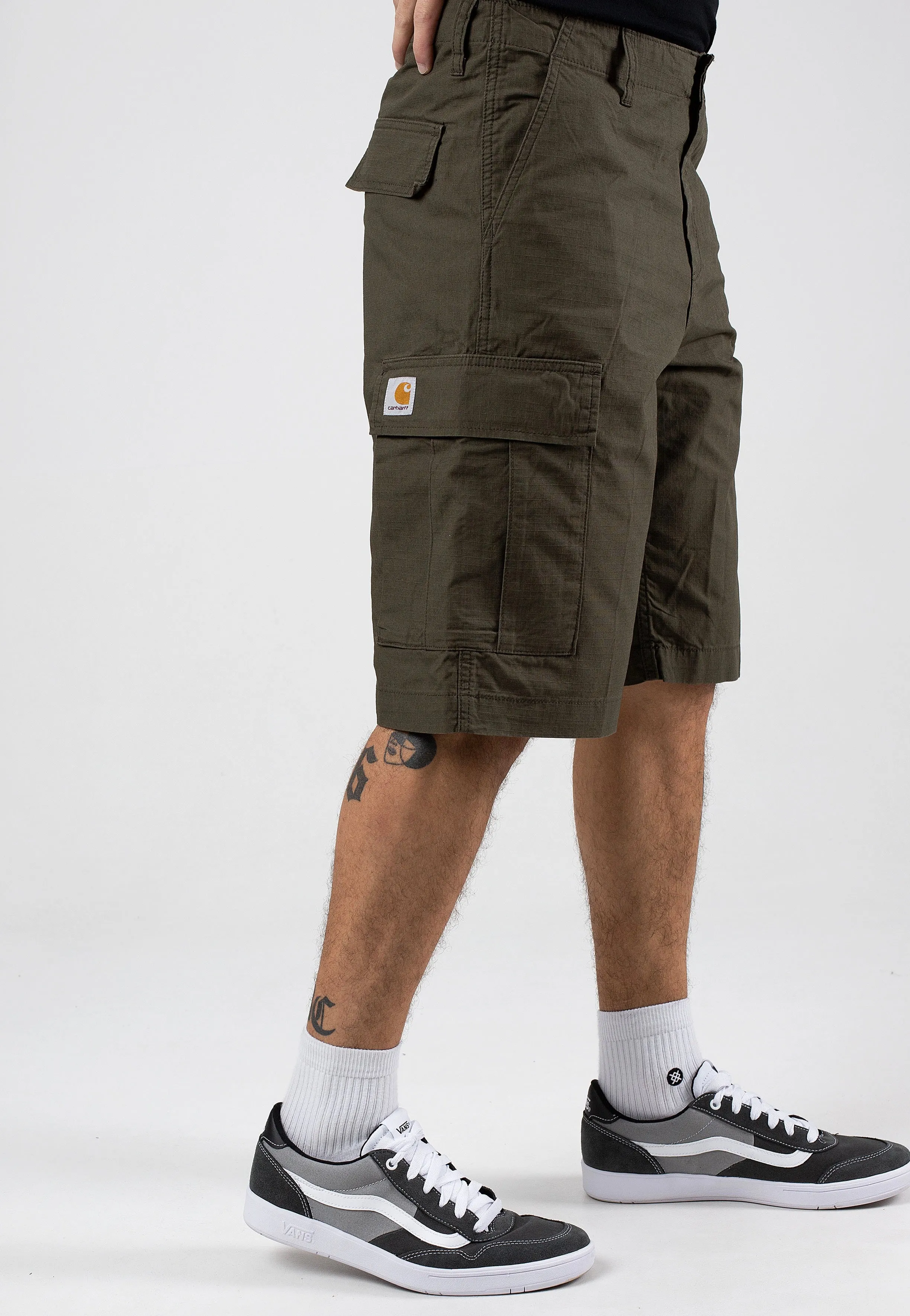 Pleated front Carhartt WIP - Regular Rinsed Cypress - Shorts