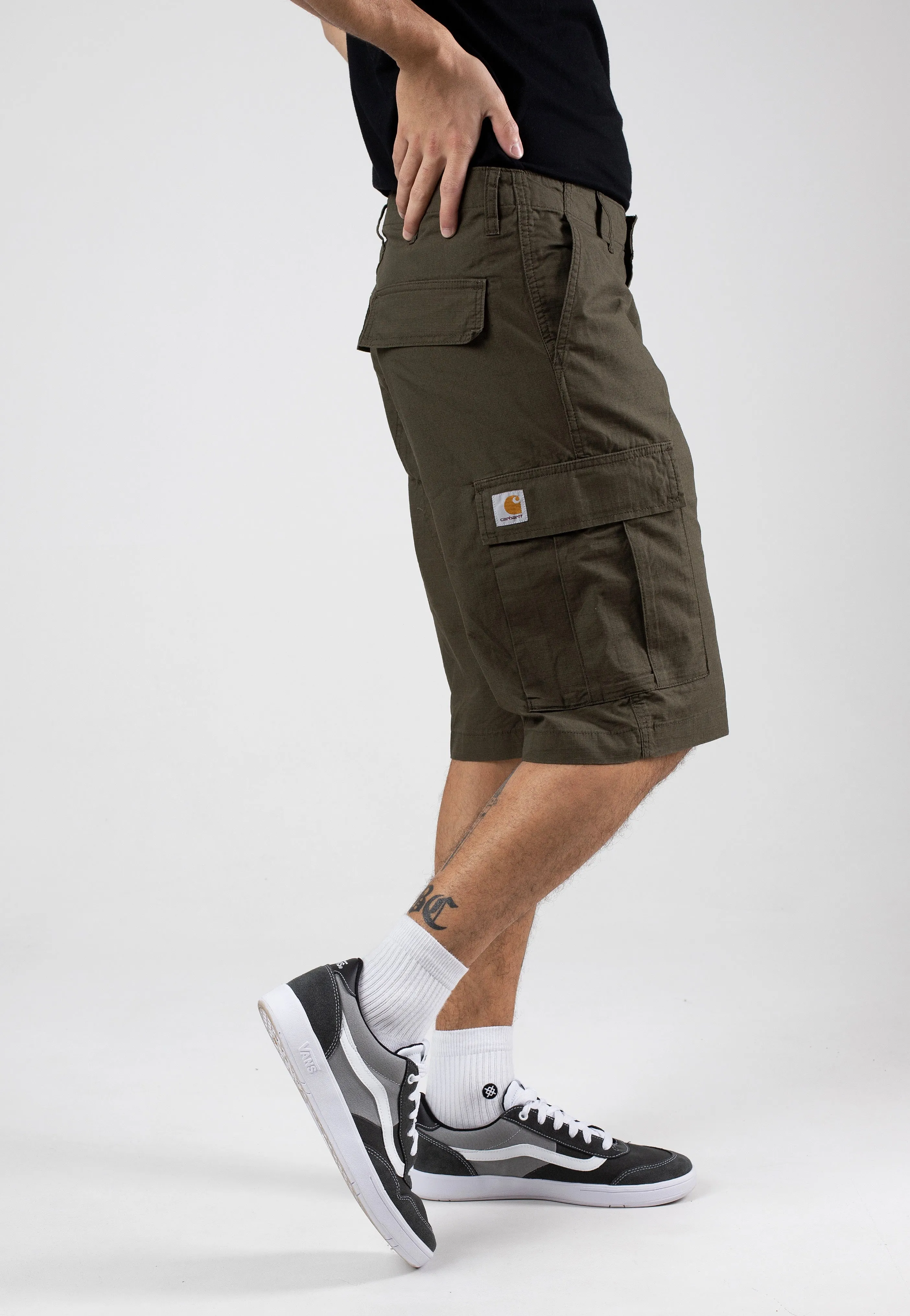 Pleated front Carhartt WIP - Regular Rinsed Cypress - Shorts