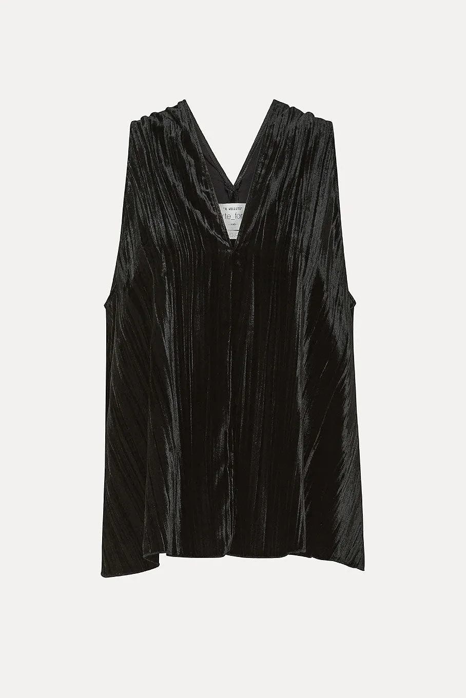 Pliss Nero Velvet Top Bold Shapes