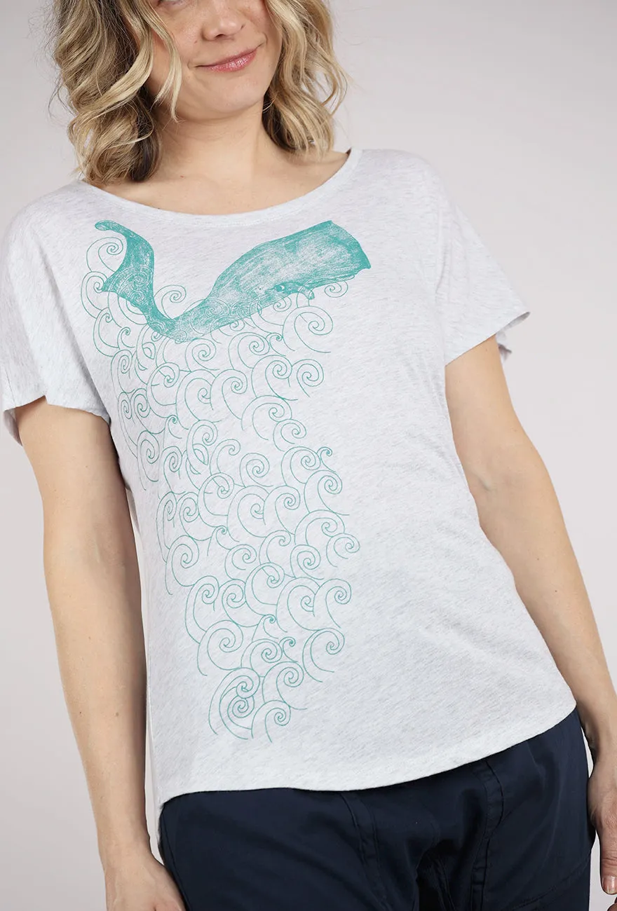 Plus - size friendly Whale Nina Tee, Oatmeal