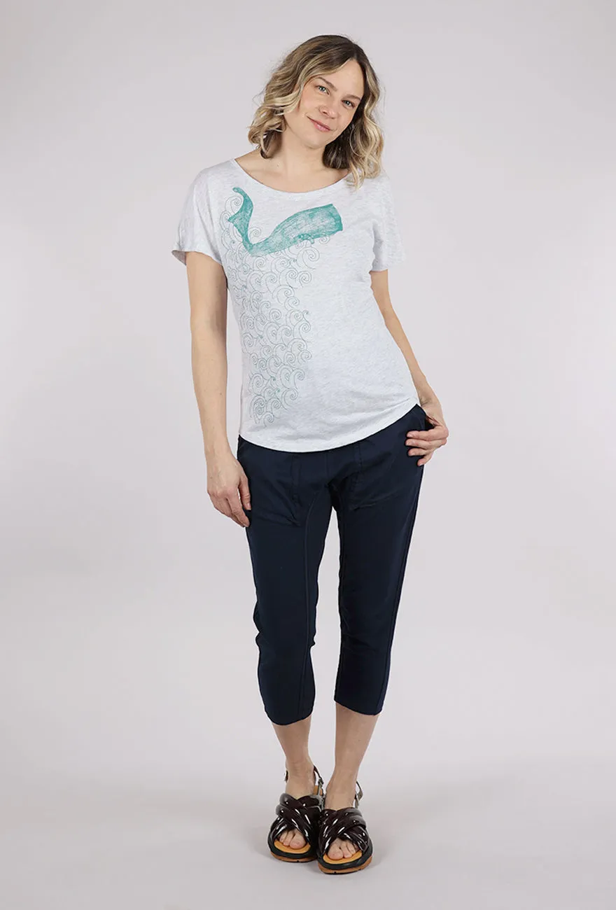 Plus - size friendly Whale Nina Tee, Oatmeal