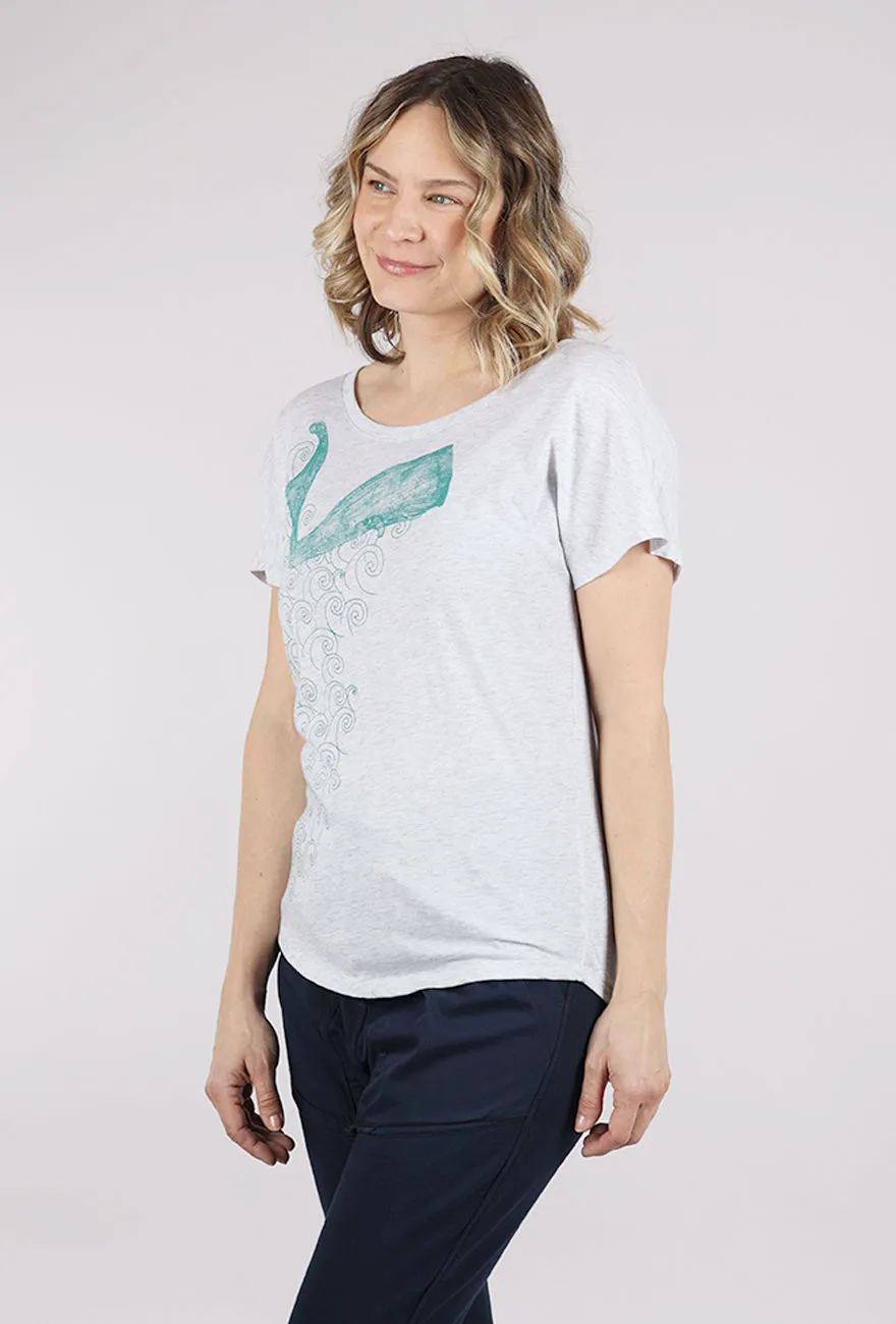 Plus - size friendly Whale Nina Tee, Oatmeal