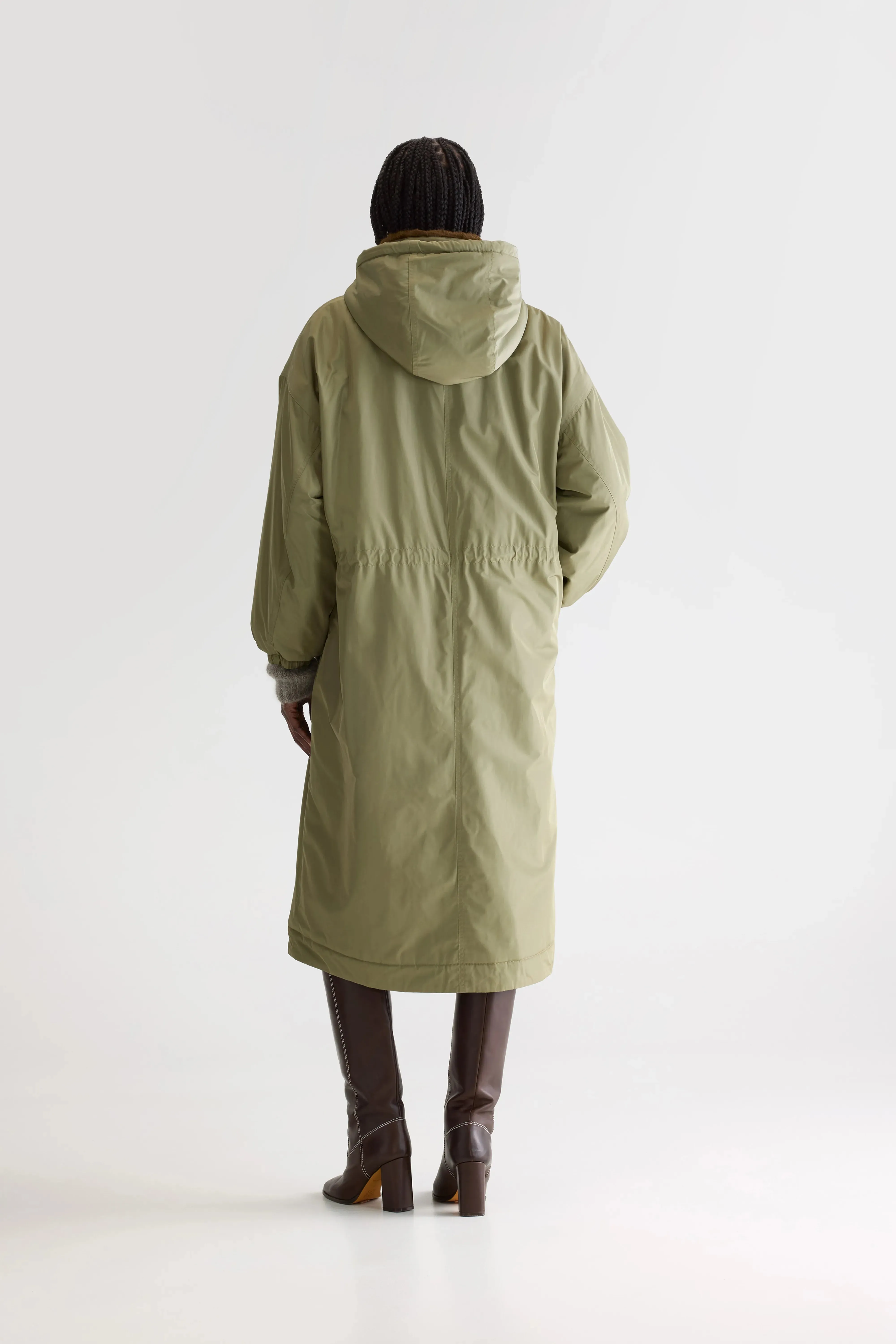 Plush comfort Hosfo hooded coat (252 / W / JEEP)