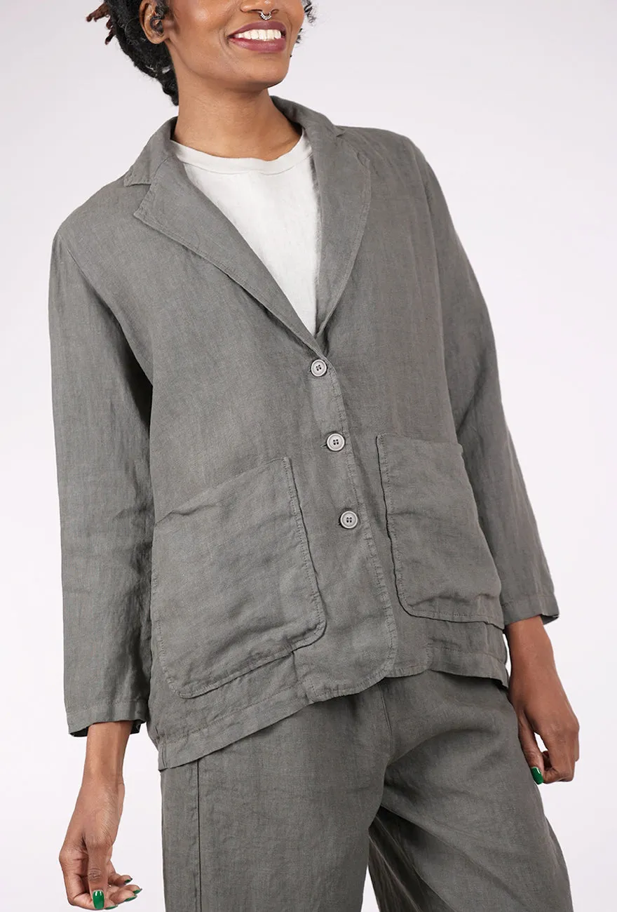 Plush Feel Vivian Blazer, New Gray