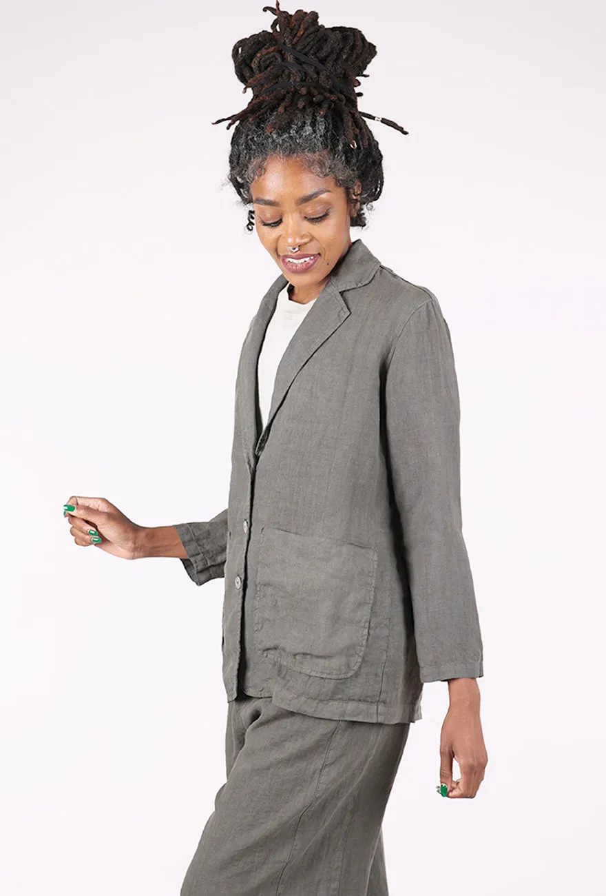 Plush Feel Vivian Blazer, New Gray