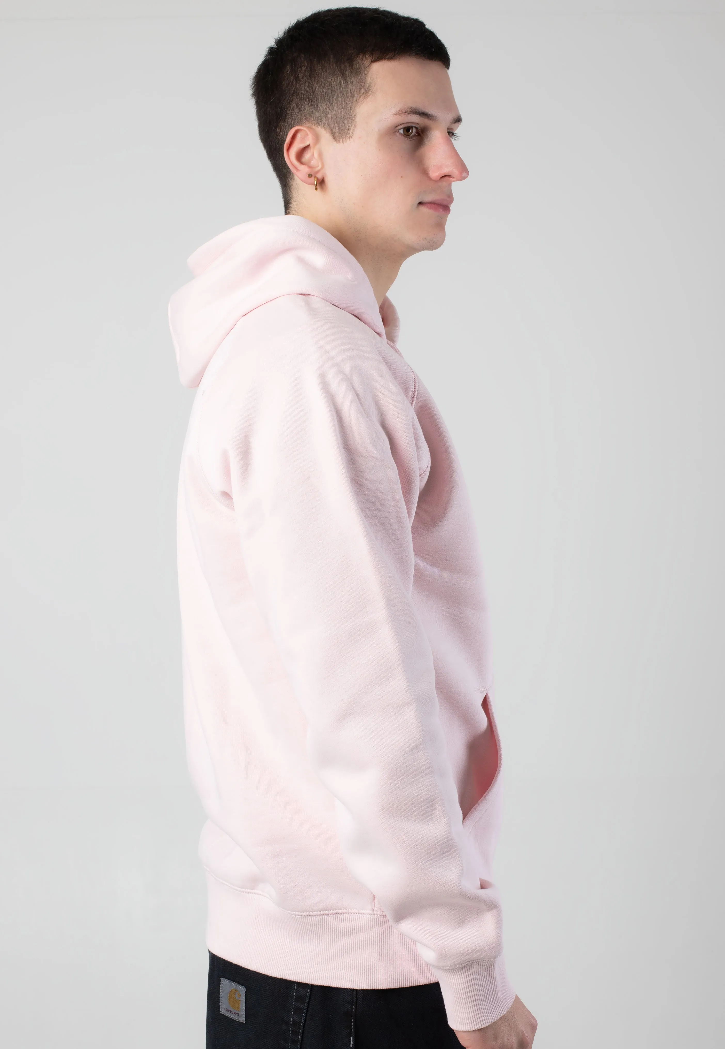 Pocket Design Carhartt WIP - Hooded Chase Air Pink/Gold - Hoodie
