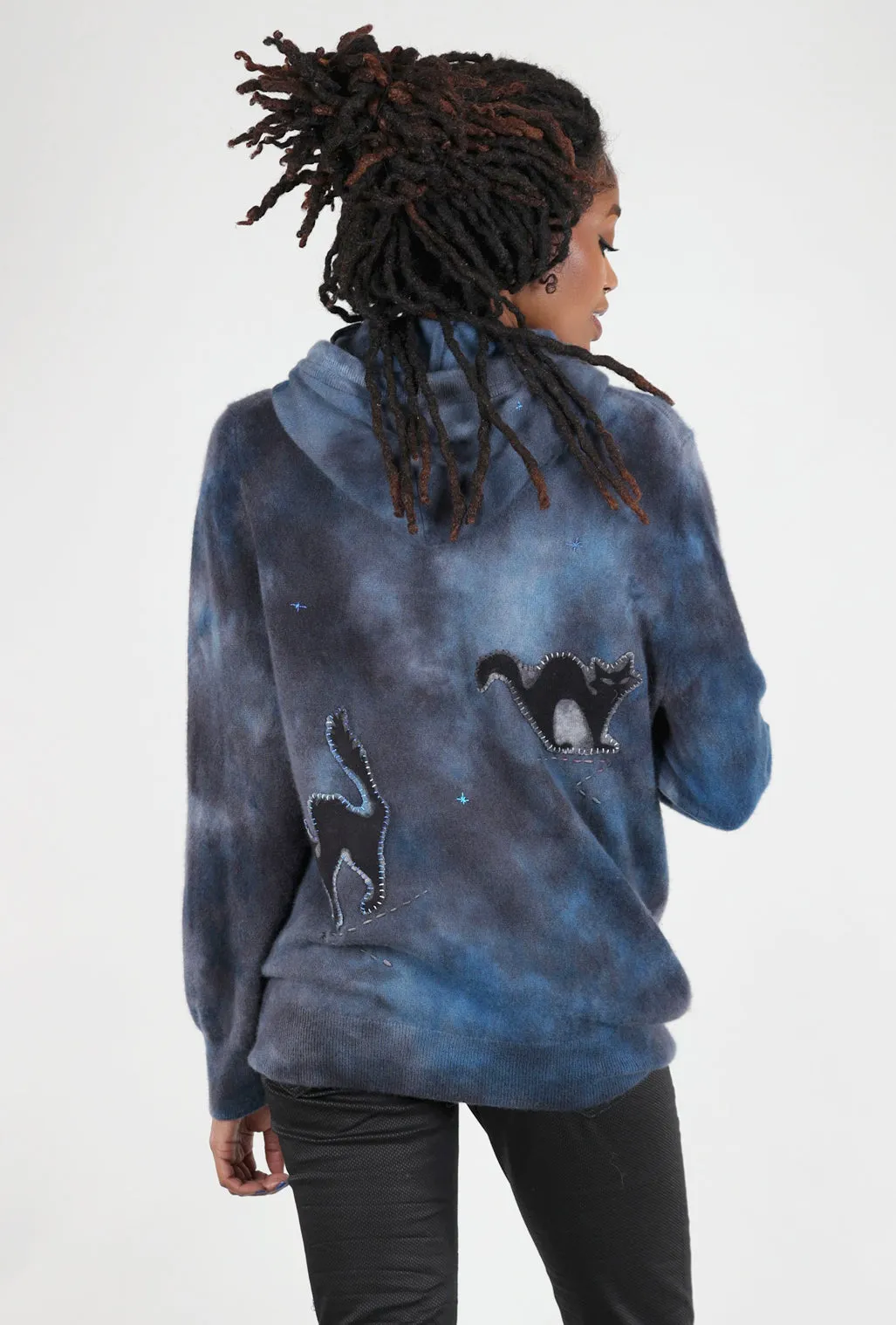 Poe Cashmere Hoodie, Smoke Winter Cold-resistant