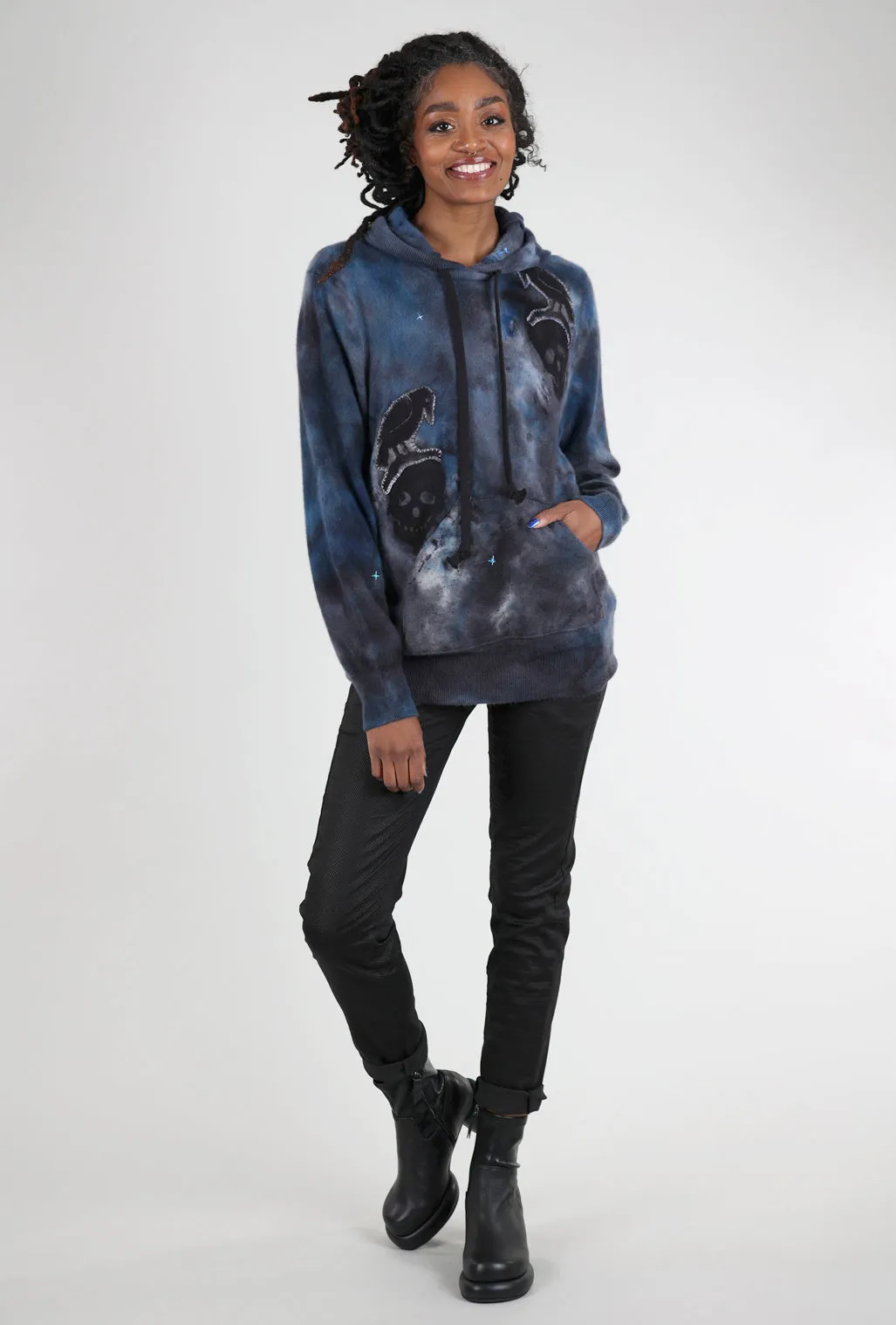Poe Cashmere Hoodie, Smoke Winter Cold-resistant