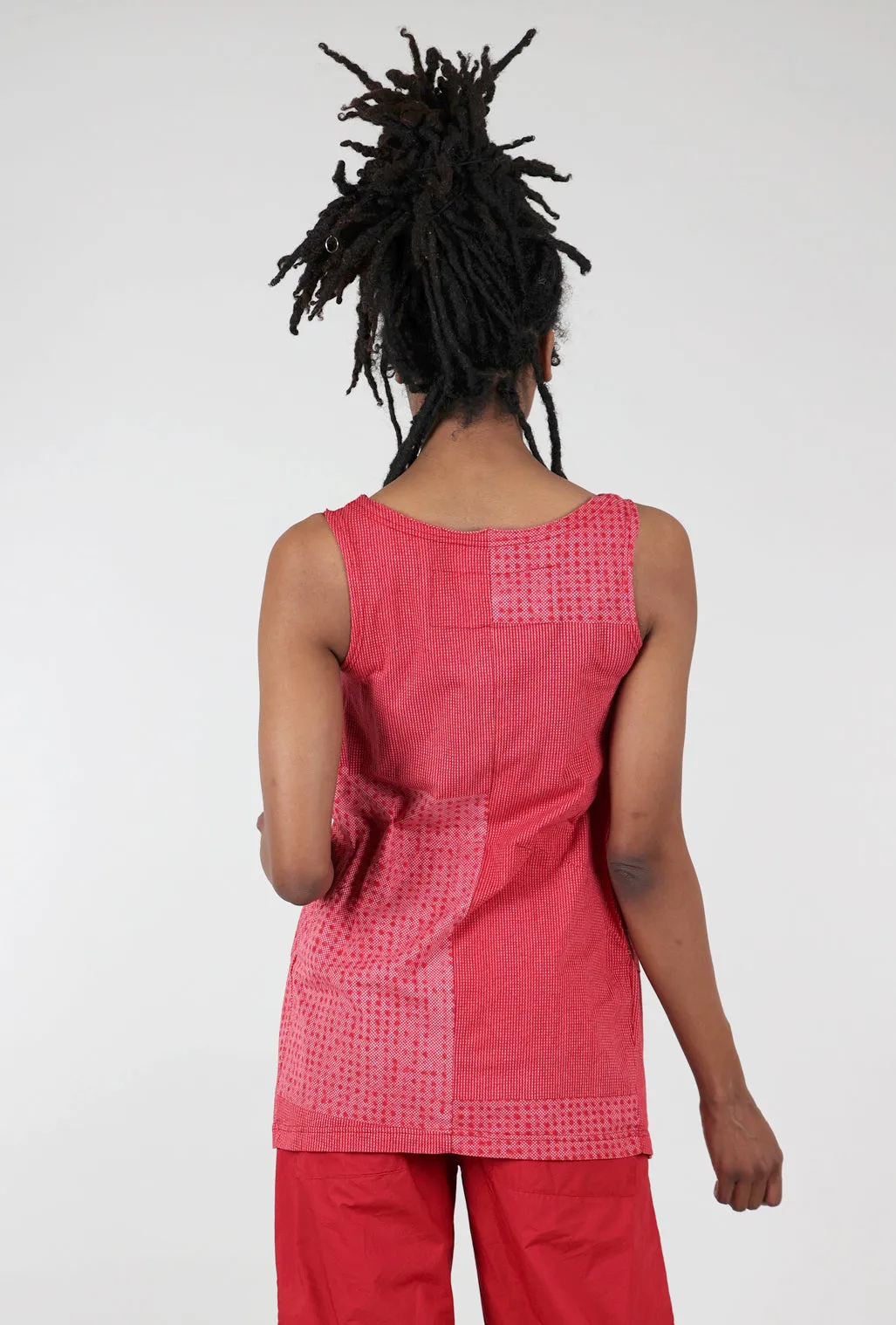 Pointillist Drape Tank, Chili Print Popular brands and well-known