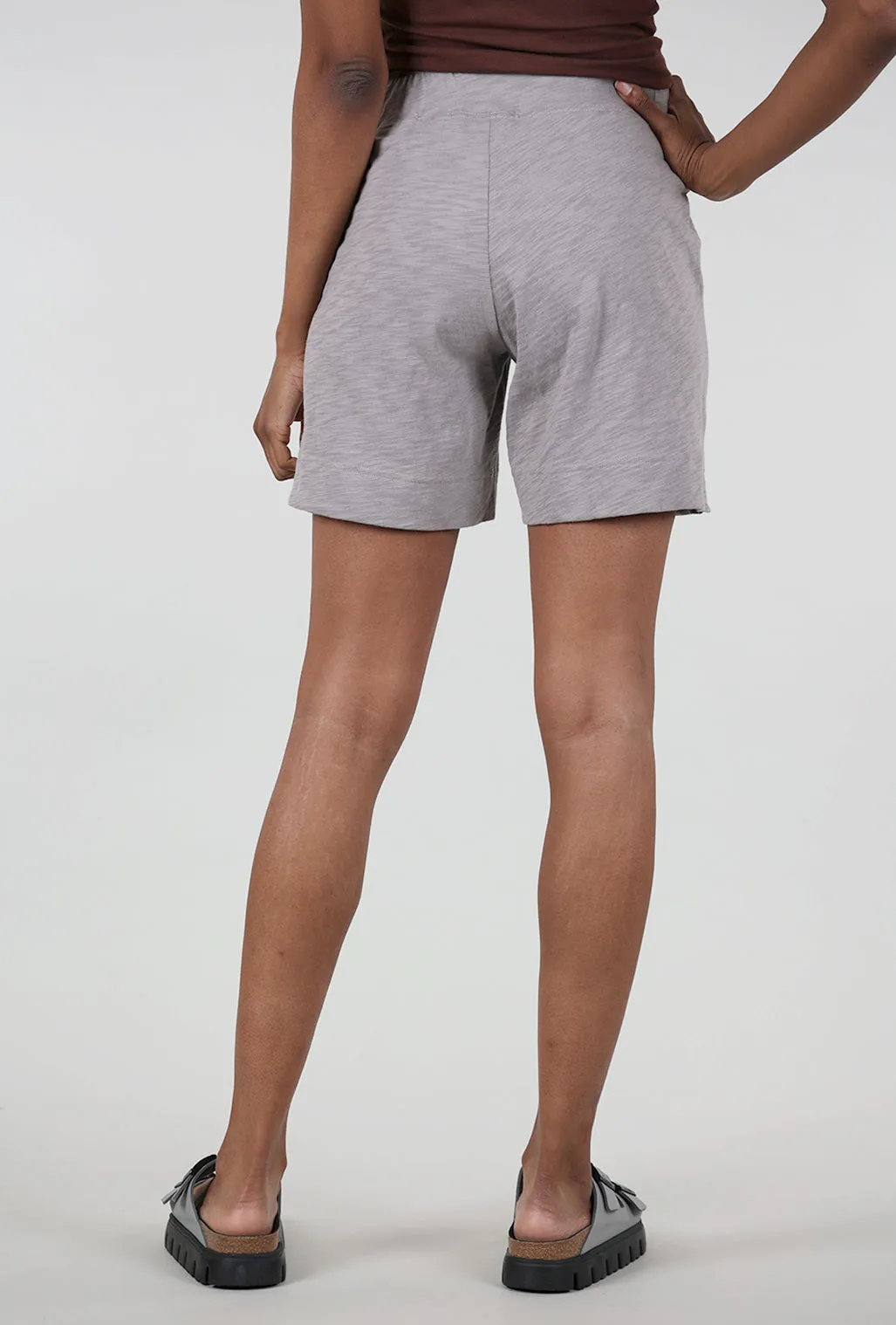 Polished Form Cotton Slub Short, Fog