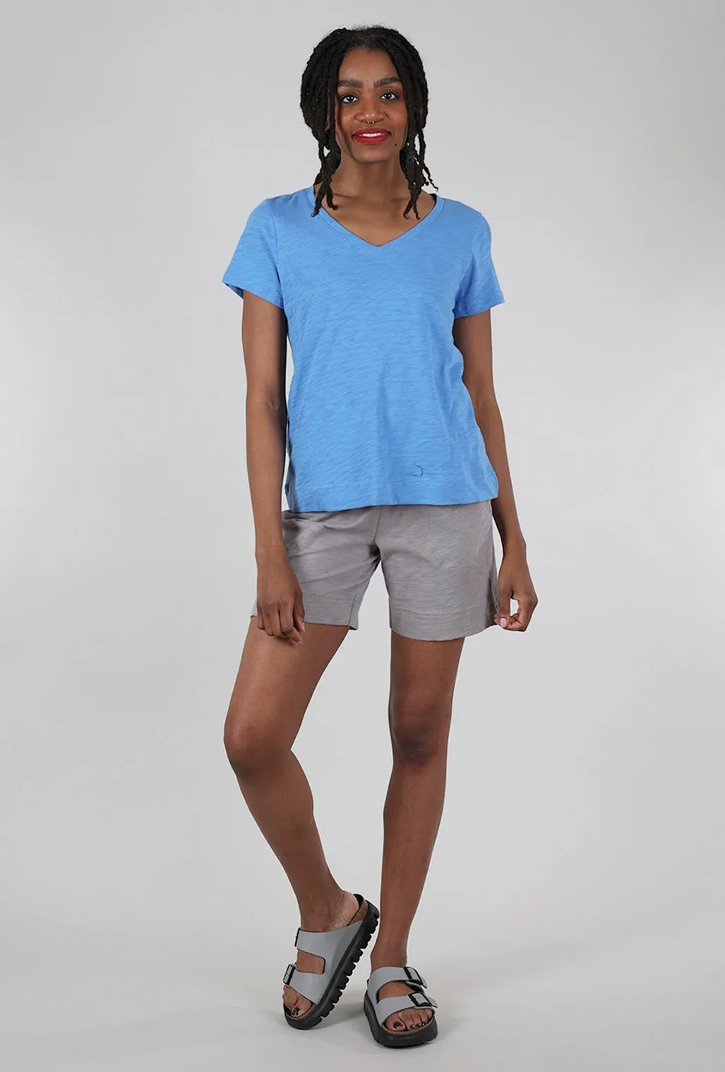 Polished Form Cotton Slub Short, Fog