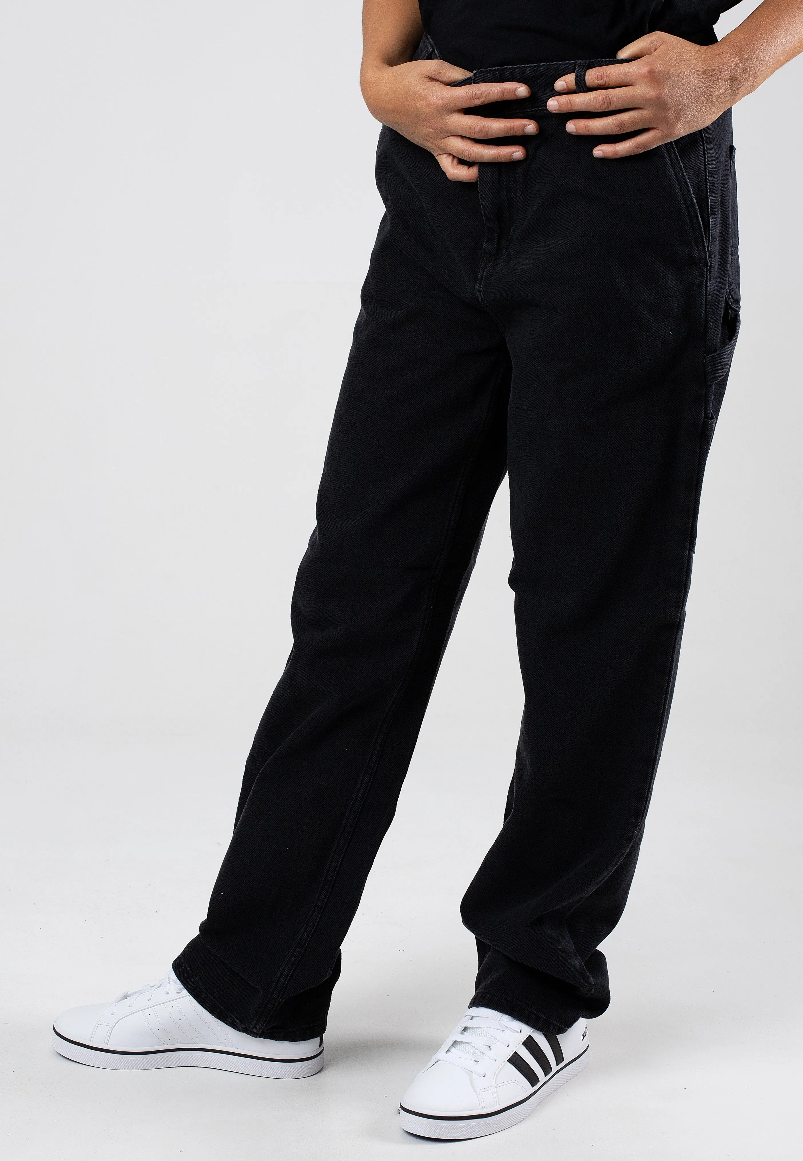 Polished Style Carhartt WIP - W' Pierce Straight Stone Washed Black - Jeans