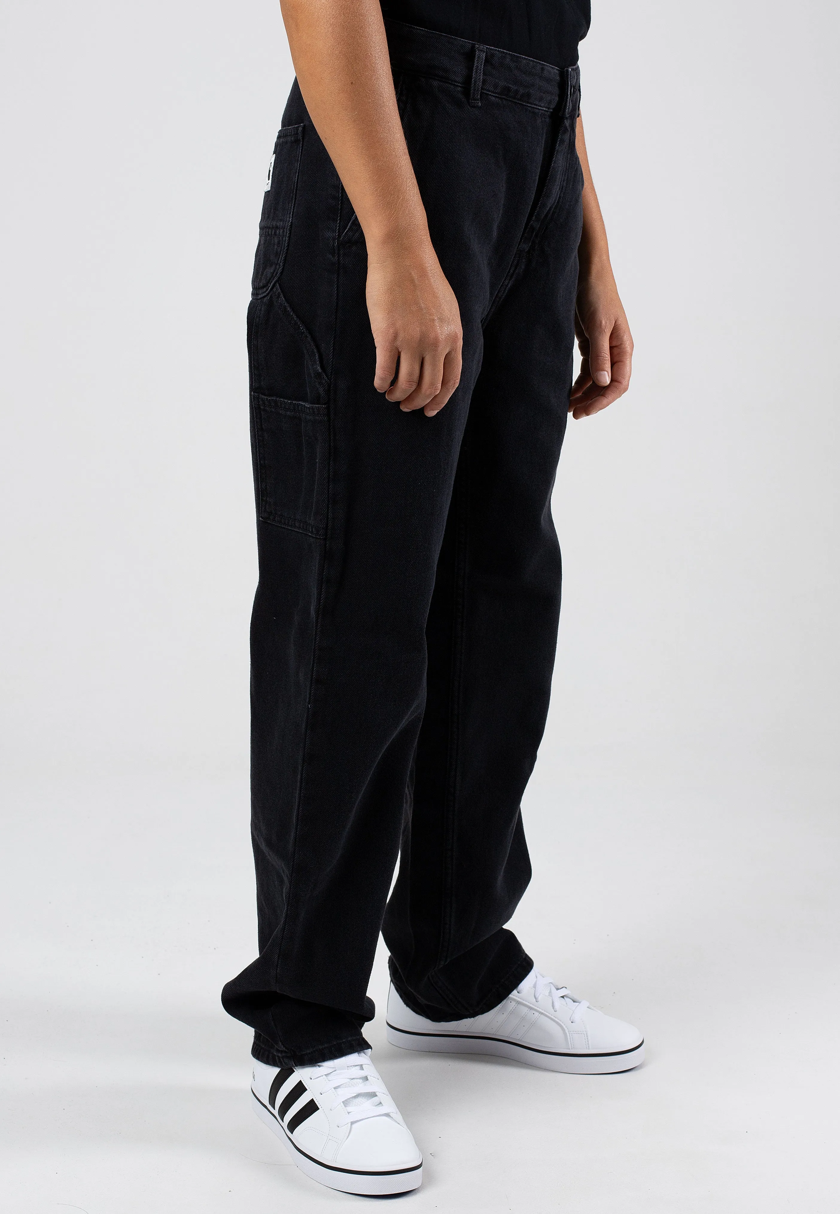 Polished Style Carhartt WIP - W' Pierce Straight Stone Washed Black - Jeans