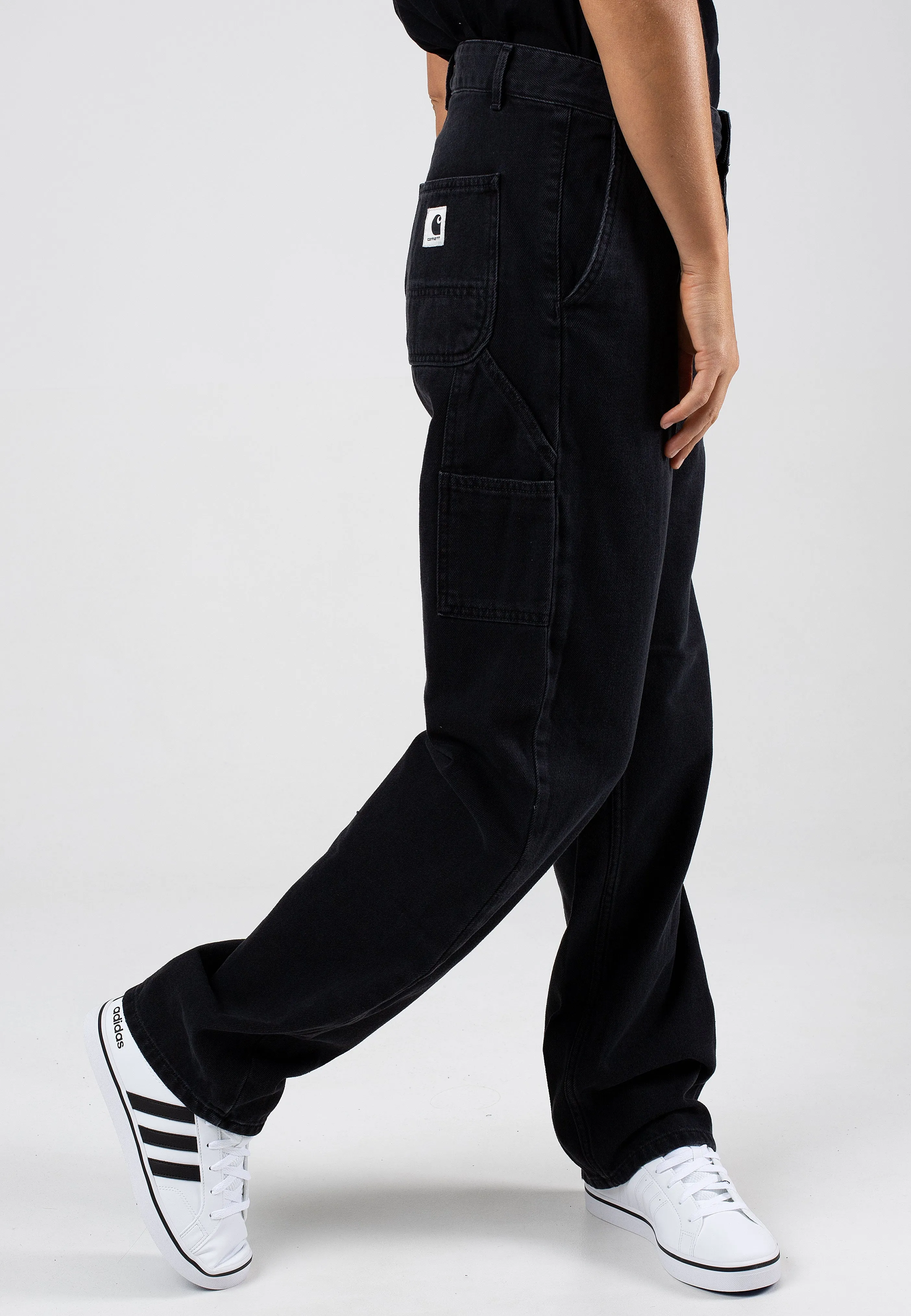 Polished Style Carhartt WIP - W' Pierce Straight Stone Washed Black - Jeans
