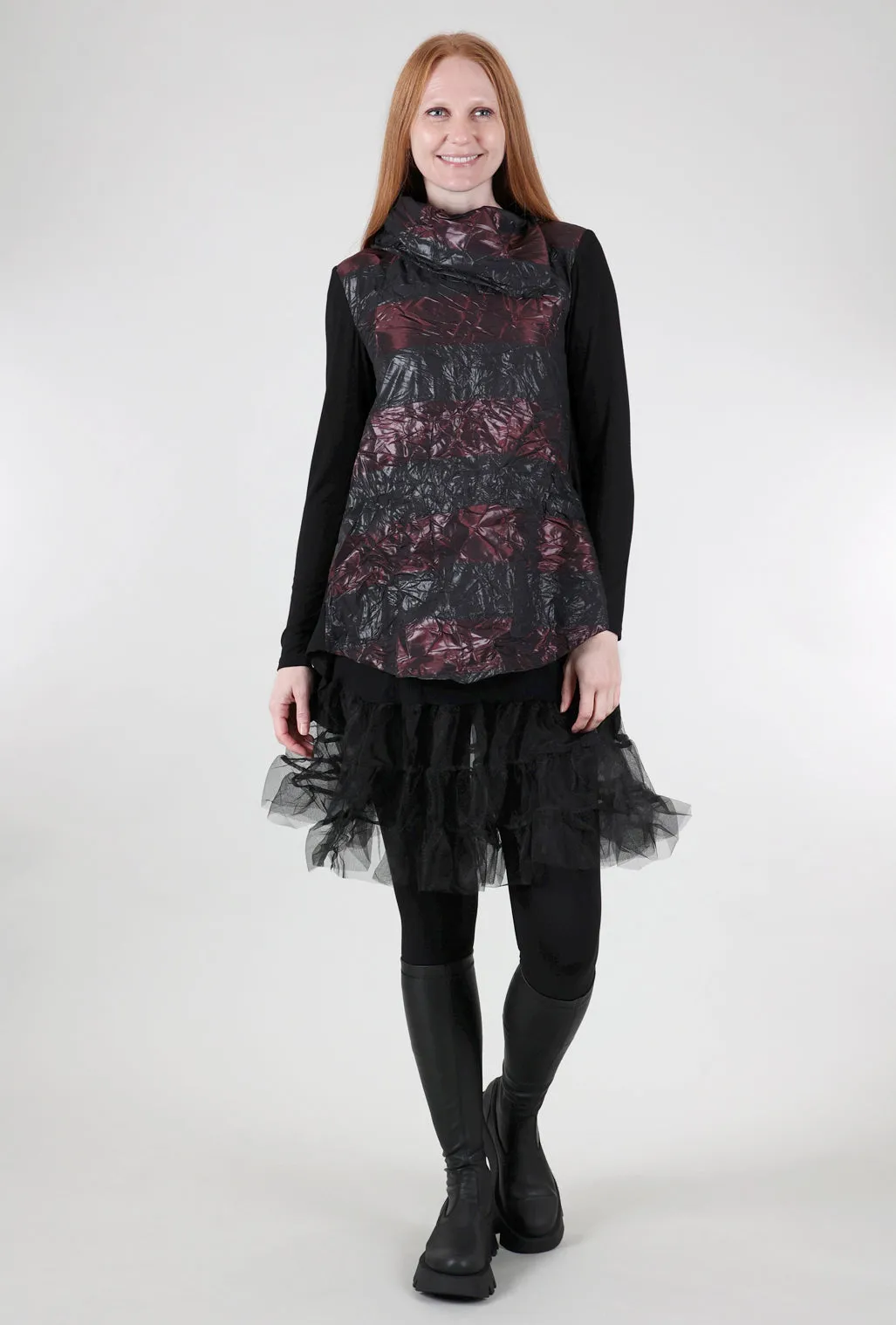 Polka Dots Tutu Layer Skirt, Black