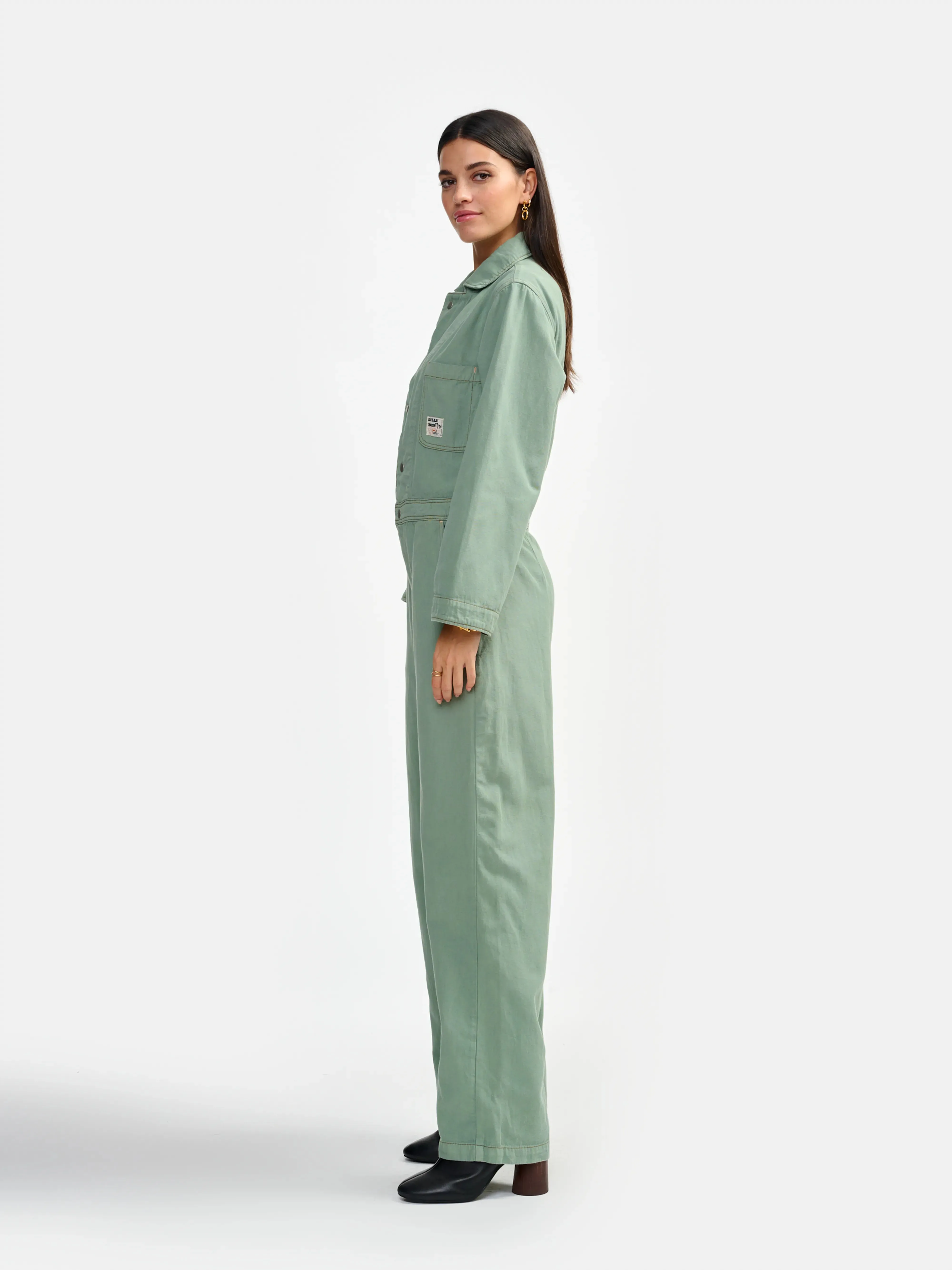 polo jumpsuit (241 / W / EUCALYPTUS) Office Outfit