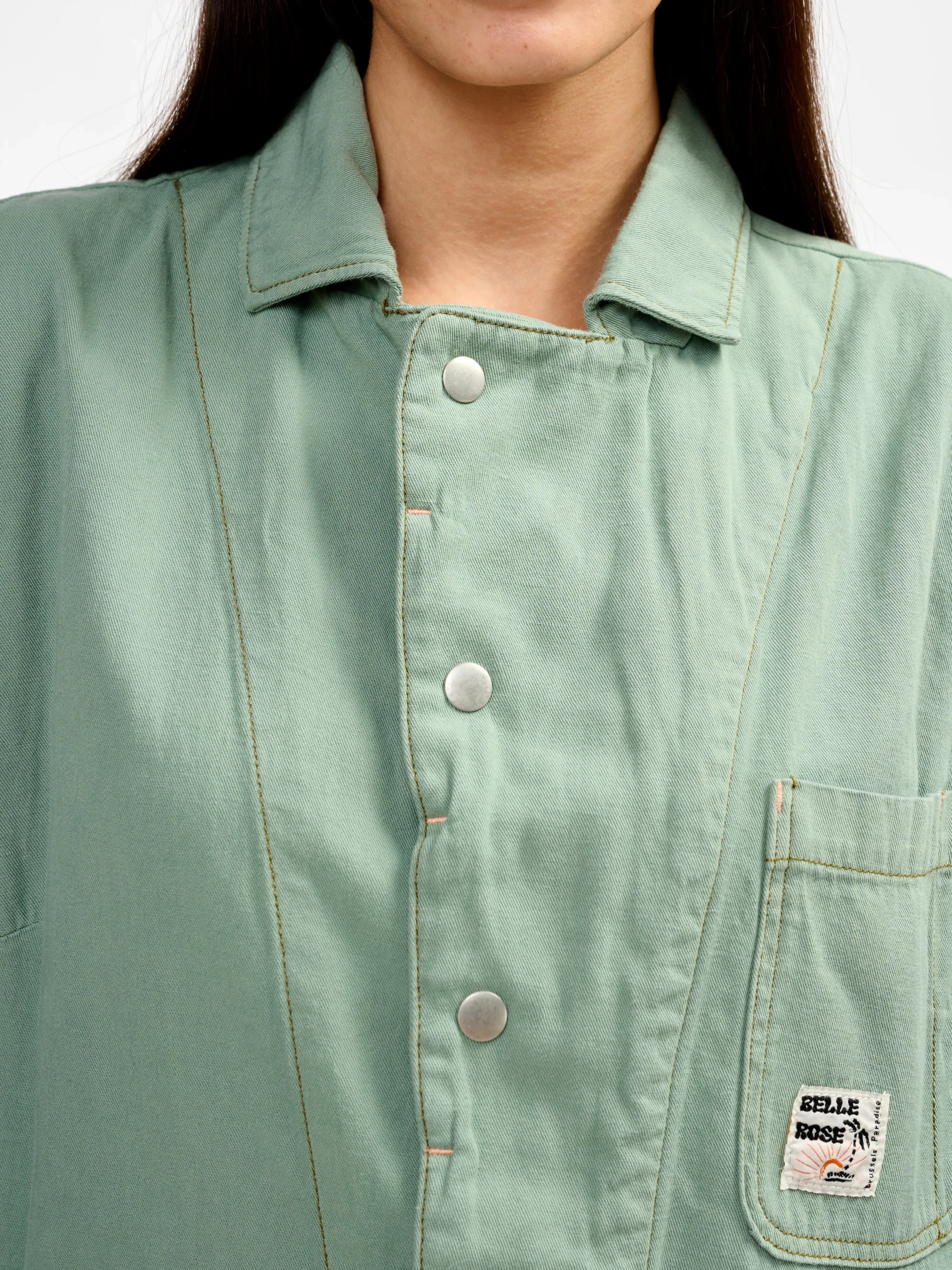 polo jumpsuit (241 / W / EUCALYPTUS) Office Outfit