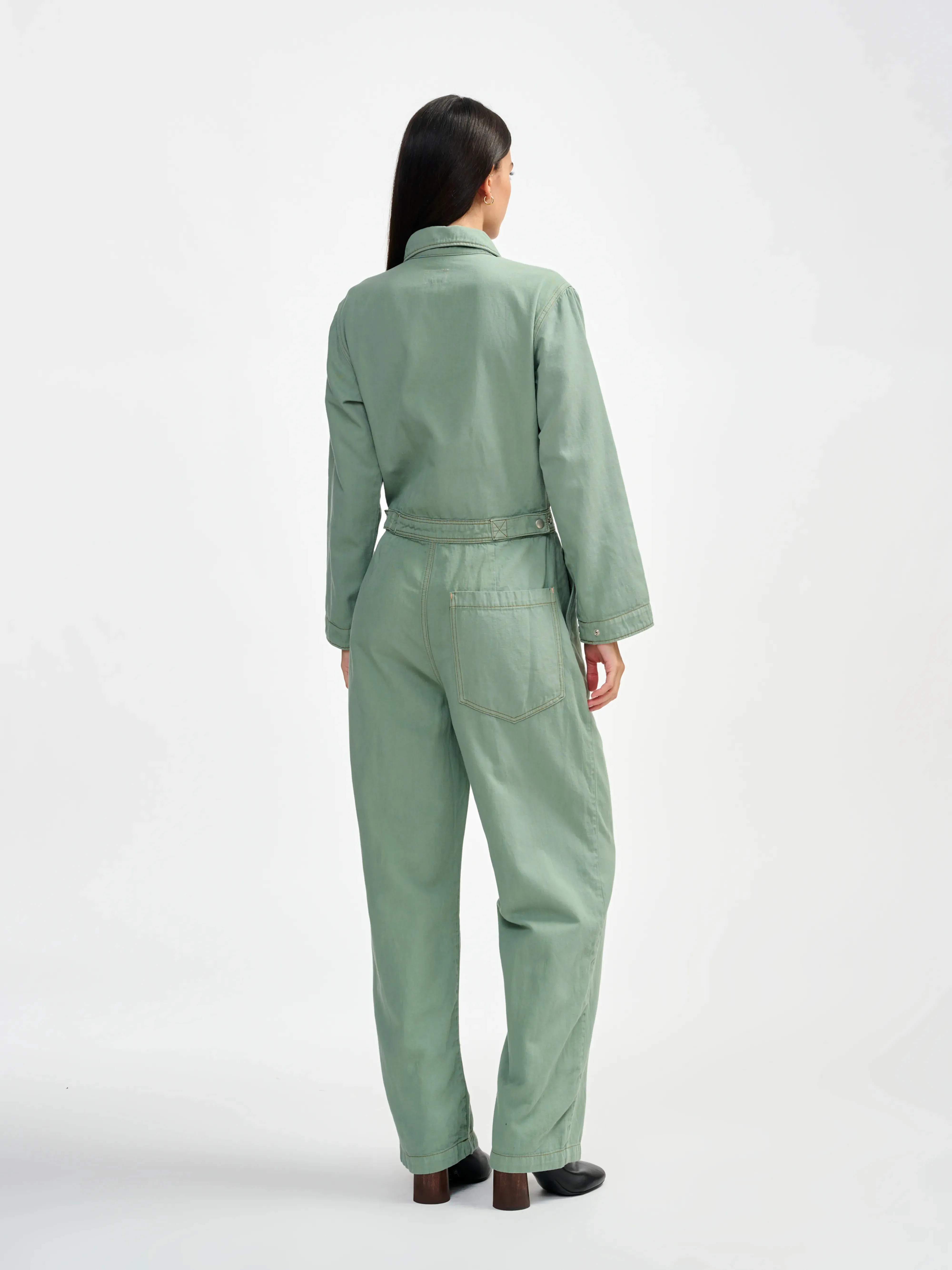 polo jumpsuit (241 / W / EUCALYPTUS) Office Outfit