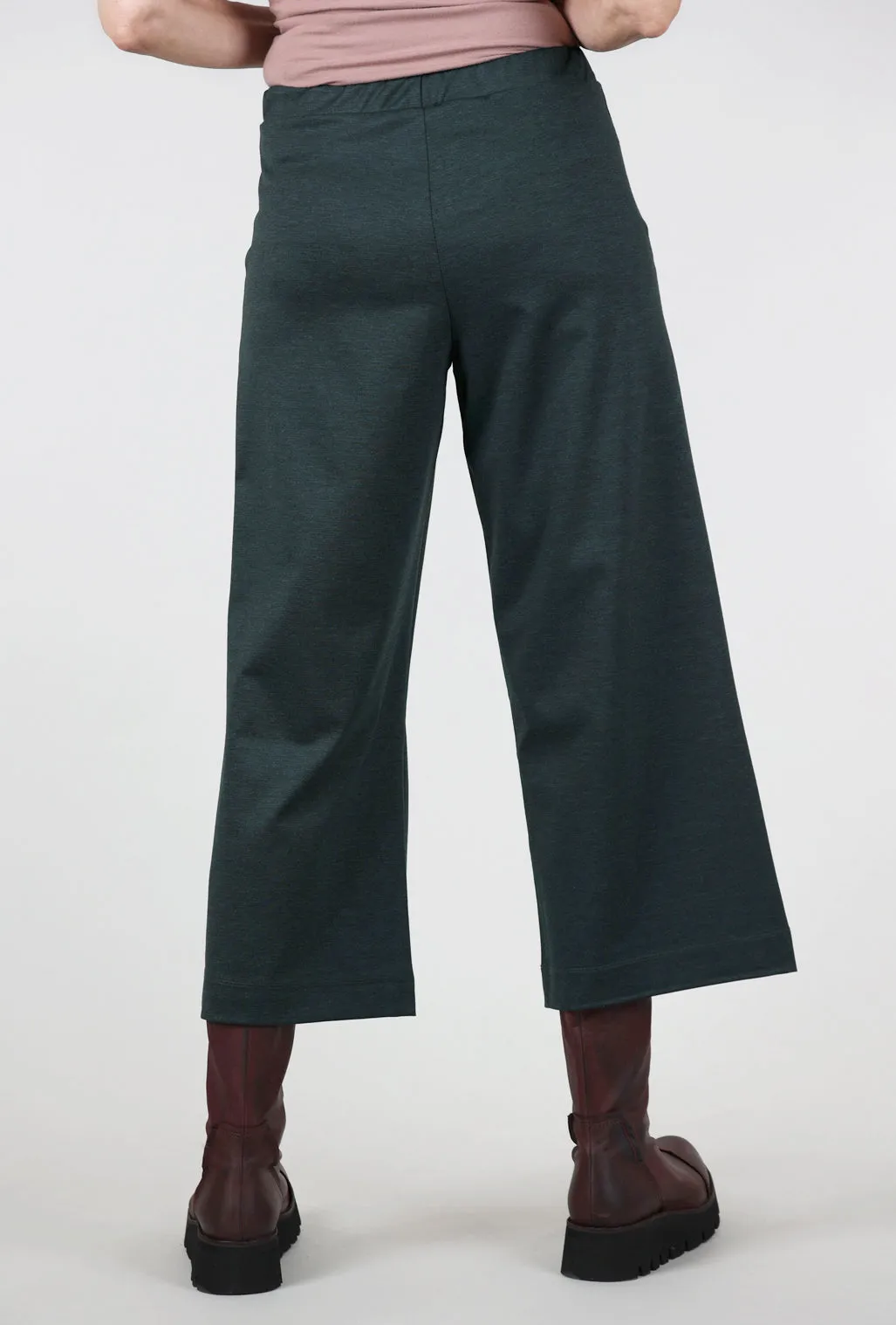 Ponte Flare Pant, Forest simple design