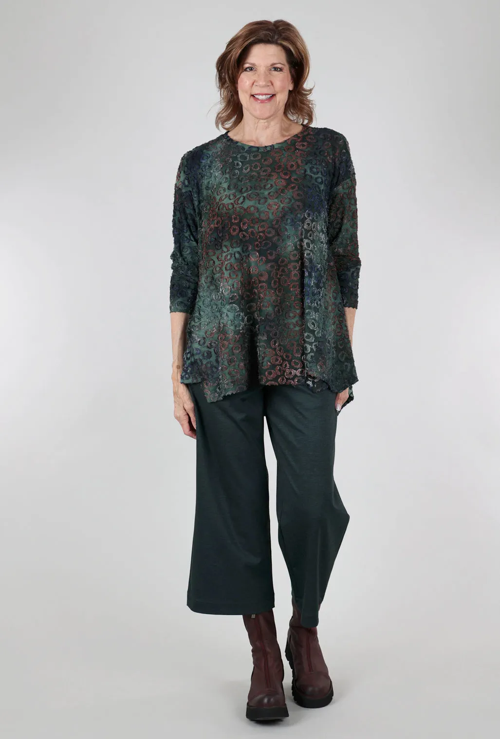 Ponte Flare Pant, Forest simple design