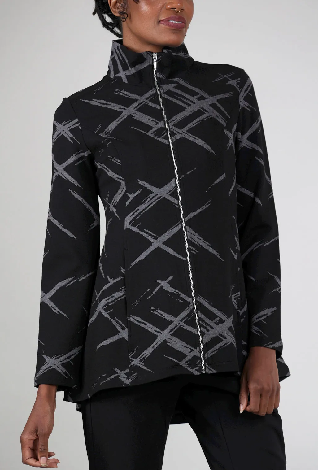 Ponte Jacquard Stella Jacket, Black Essential Daily Look