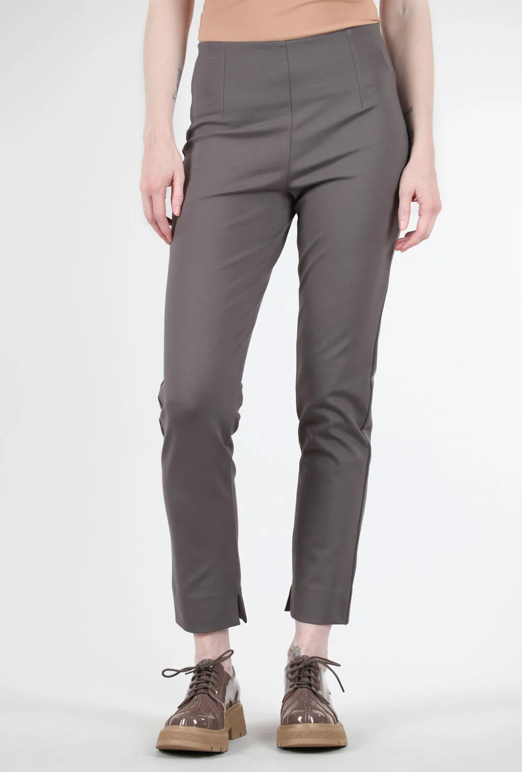 Ponte Knit Zani Pant, Taupe Active Wear Layering Piece