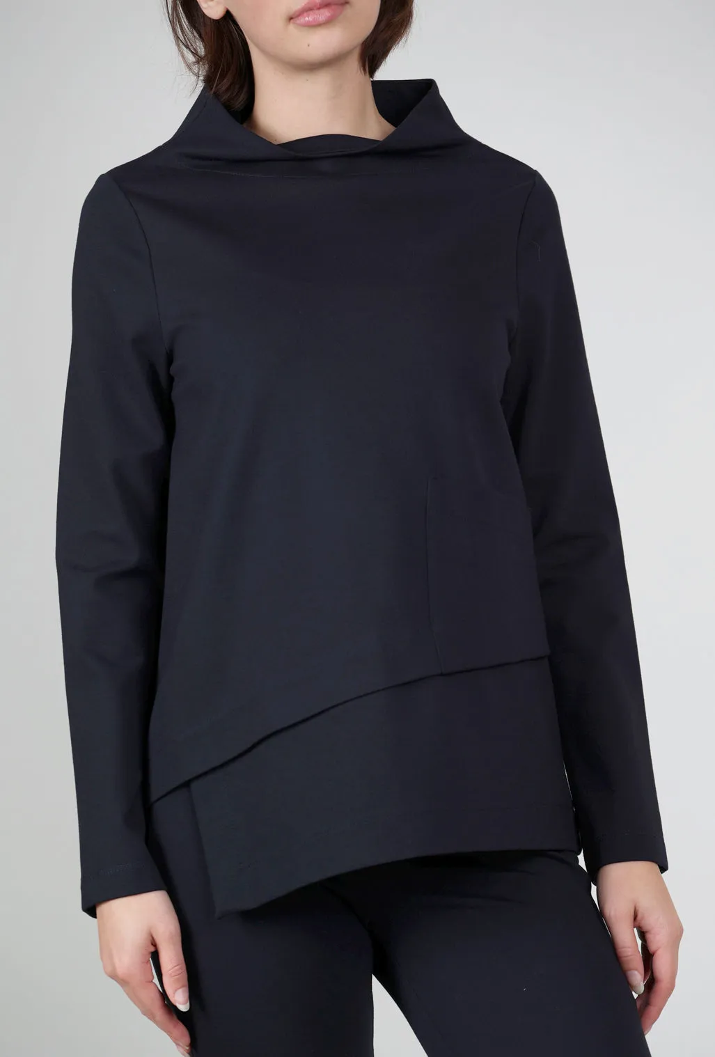 Ponte Pita Top, Navy Trendy Knit