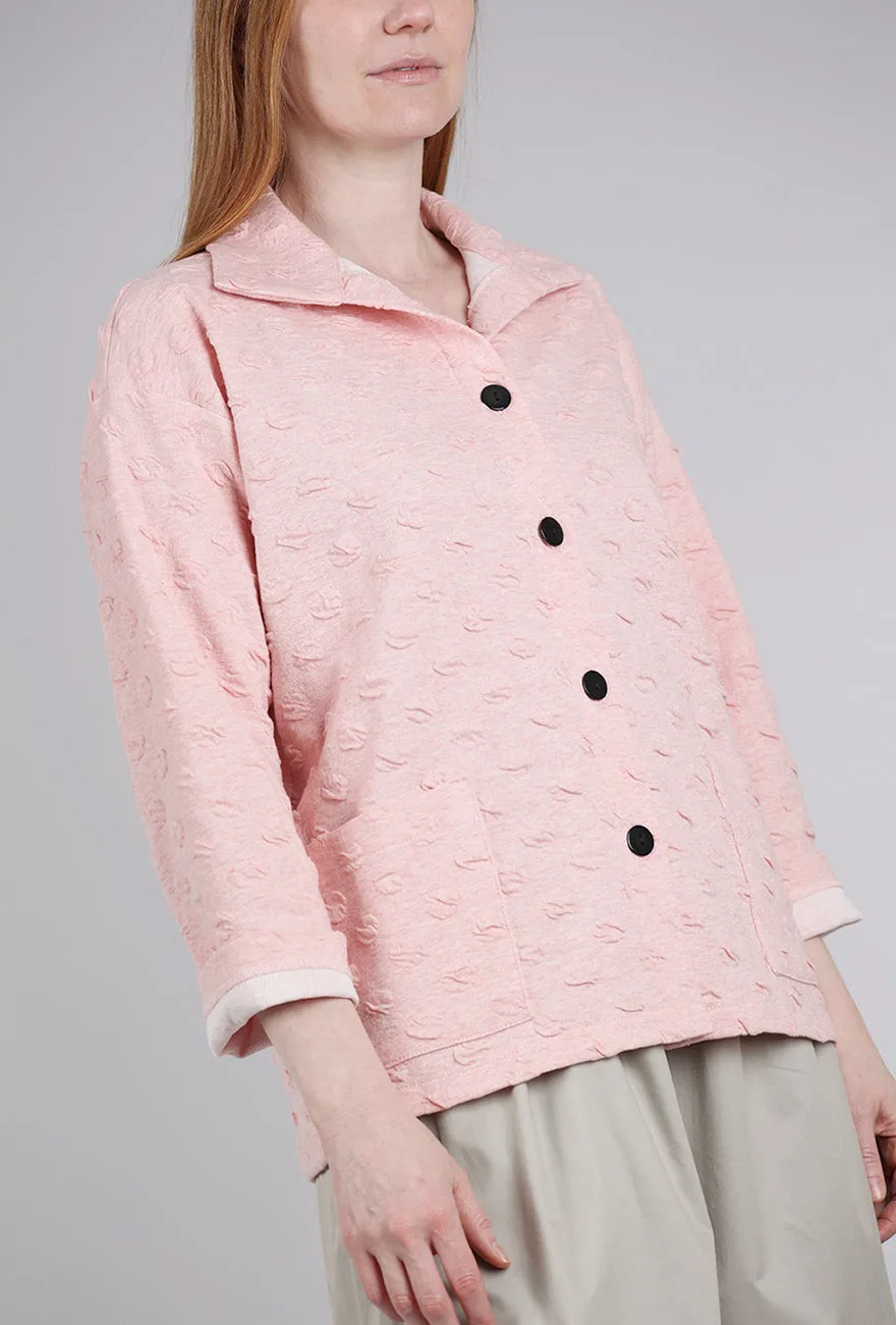 Popcorn Dot Jacket, Pink Premium Wool