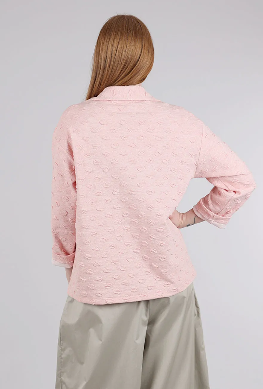 Popcorn Dot Jacket, Pink Premium Wool