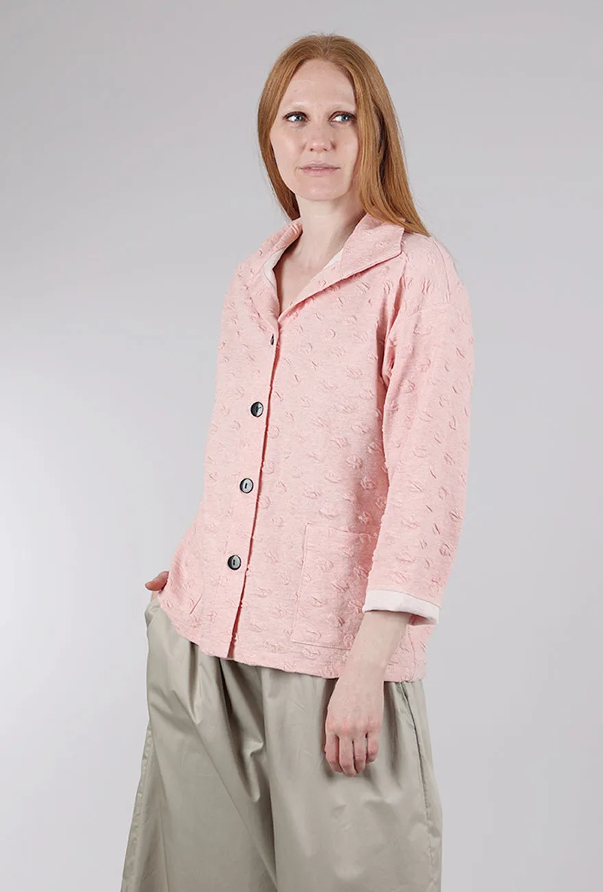 Popcorn Dot Jacket, Pink Premium Wool