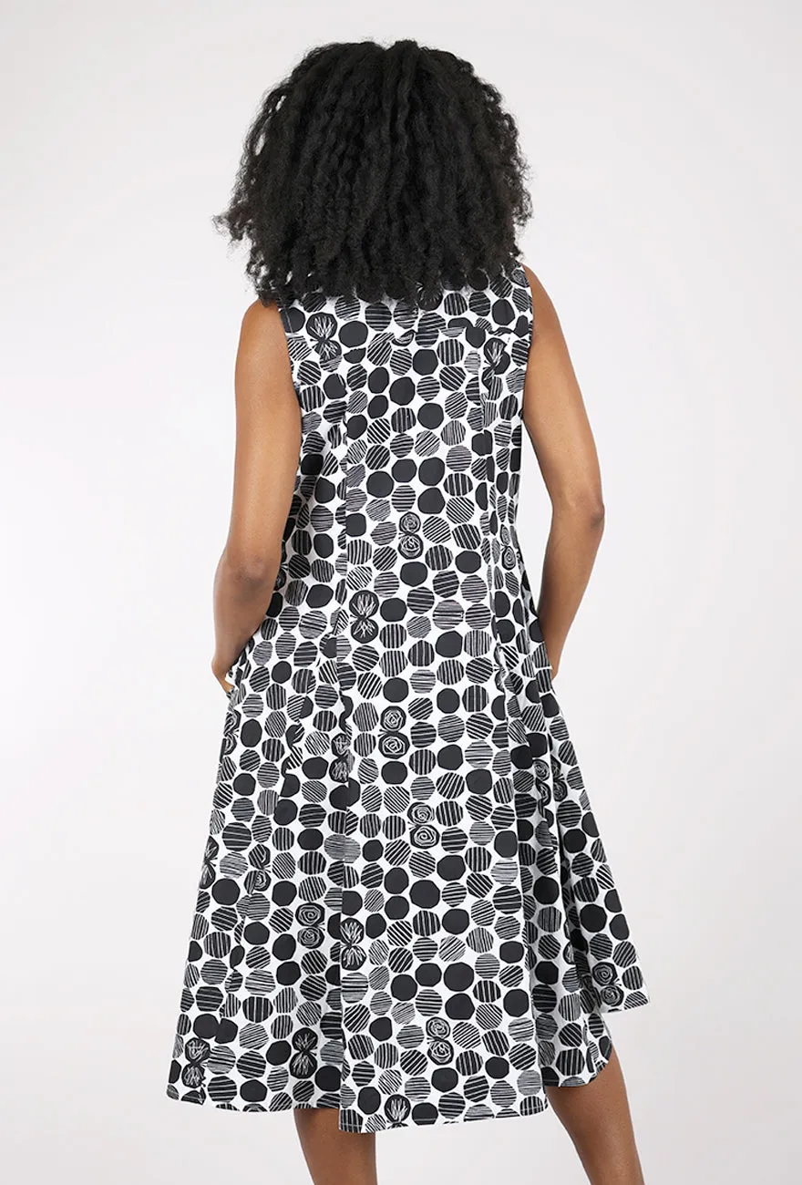 Poppie Dress, White Marbles Athletic Attire