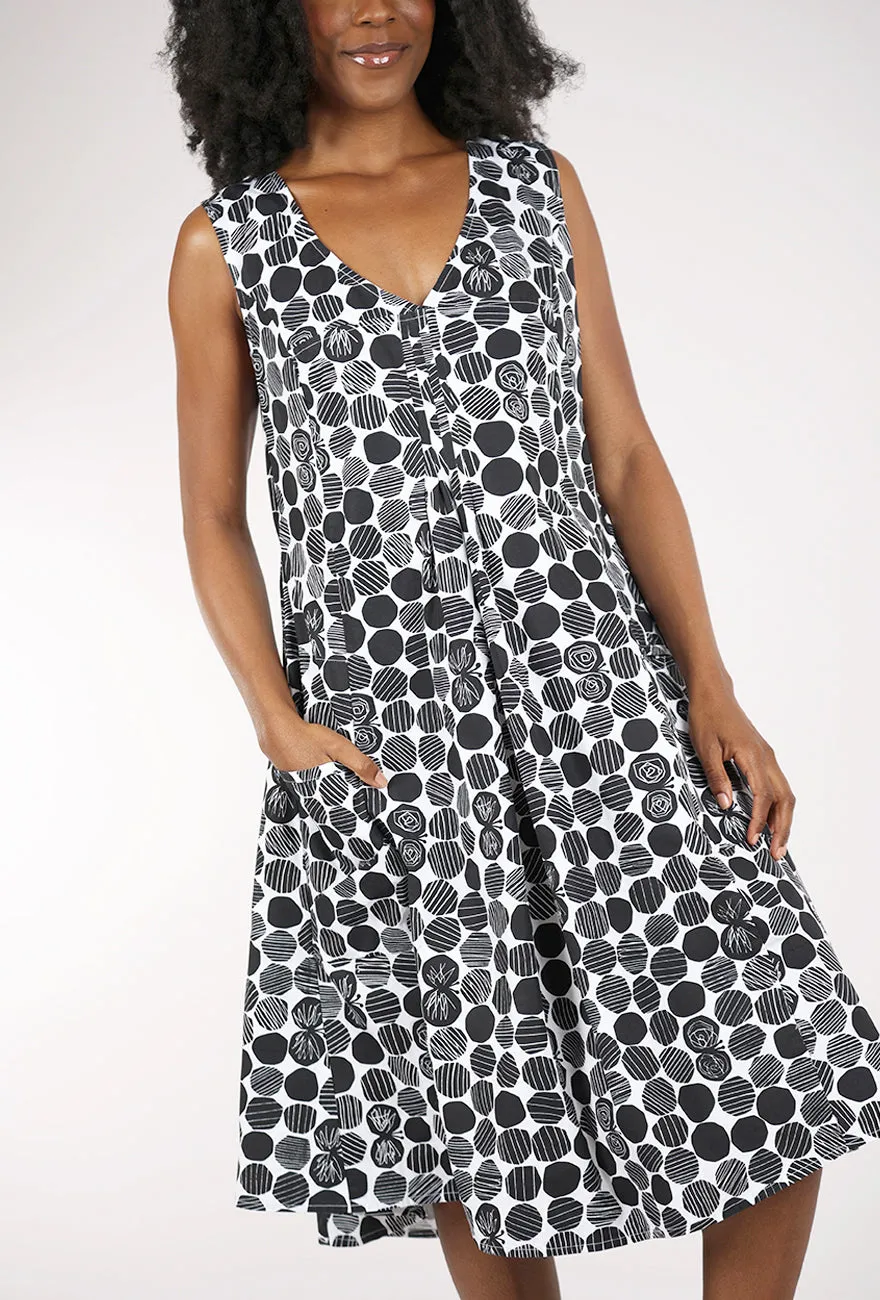 Poppie Dress, White Marbles Athletic Attire