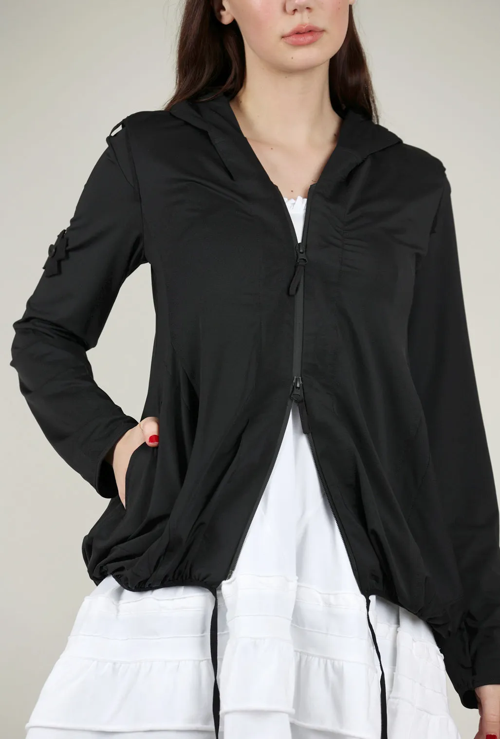 Posh Hoodie, Black Wrinkle Resistant